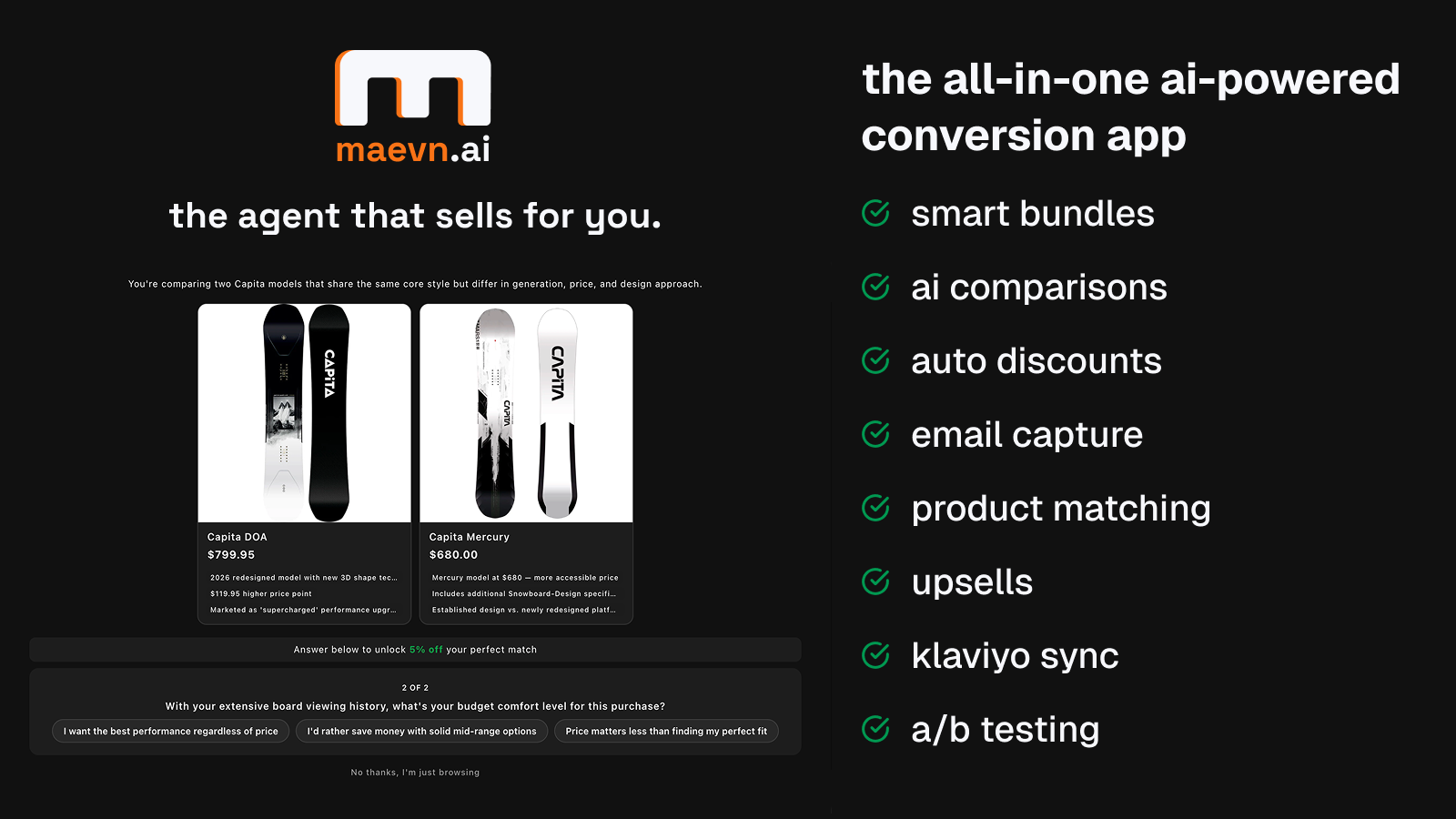 Maevn AI - Shopify screenshot