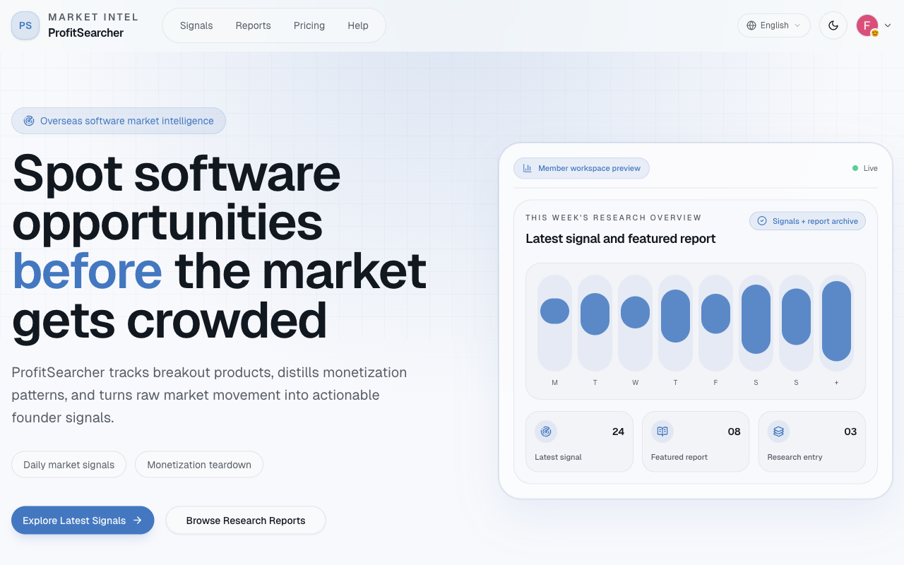 ProfitSearcher screenshot