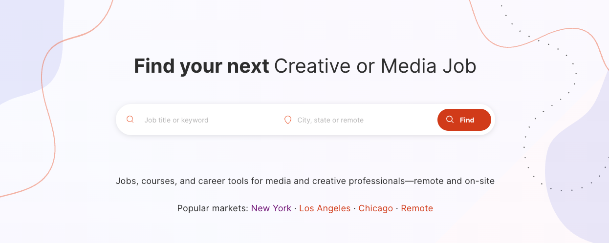 Mediabistro screenshot