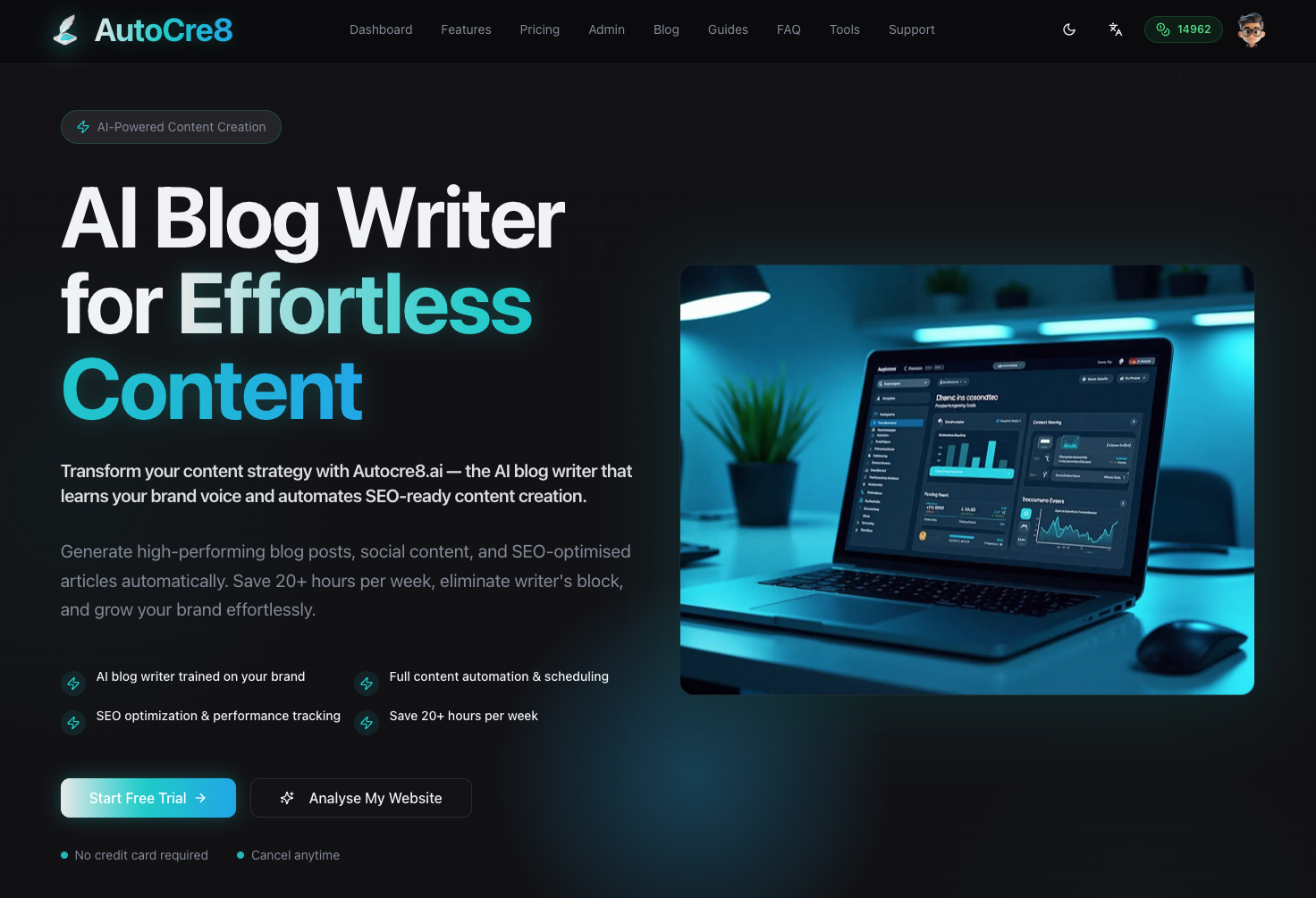 AutoCre8.ai - AI Blog Writer preview