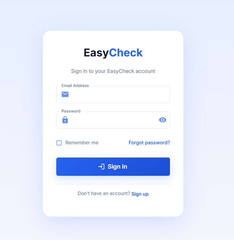 EasyCheck screenshot