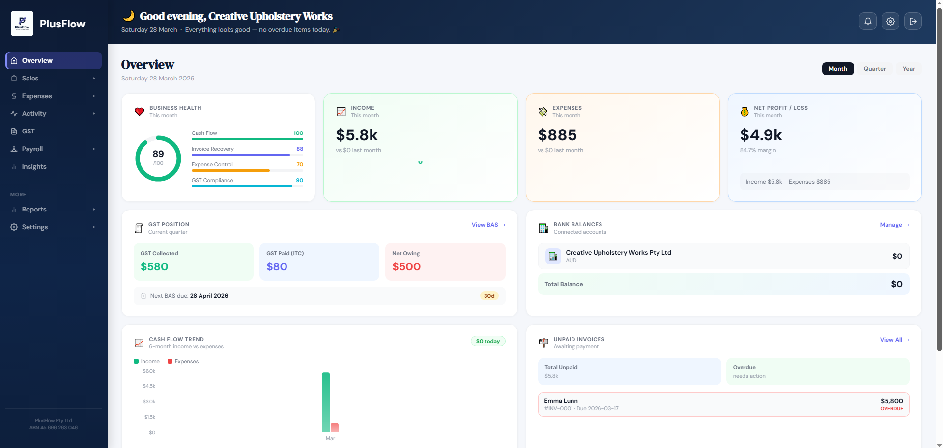 PlusFlow screenshot