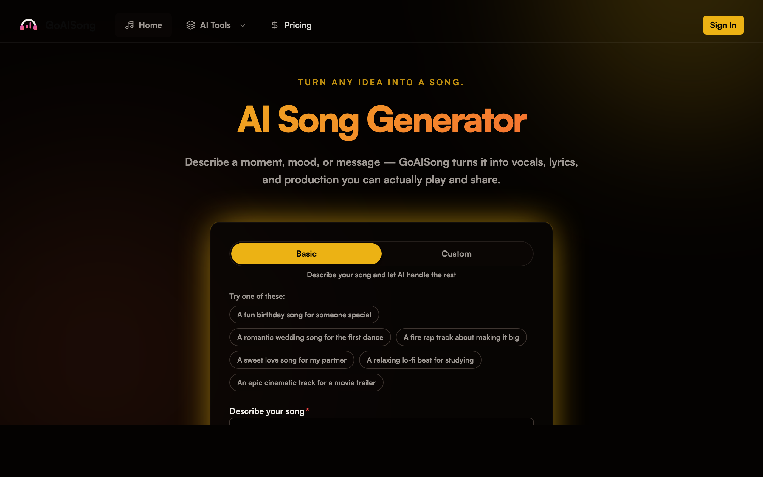 GoAISong screenshot