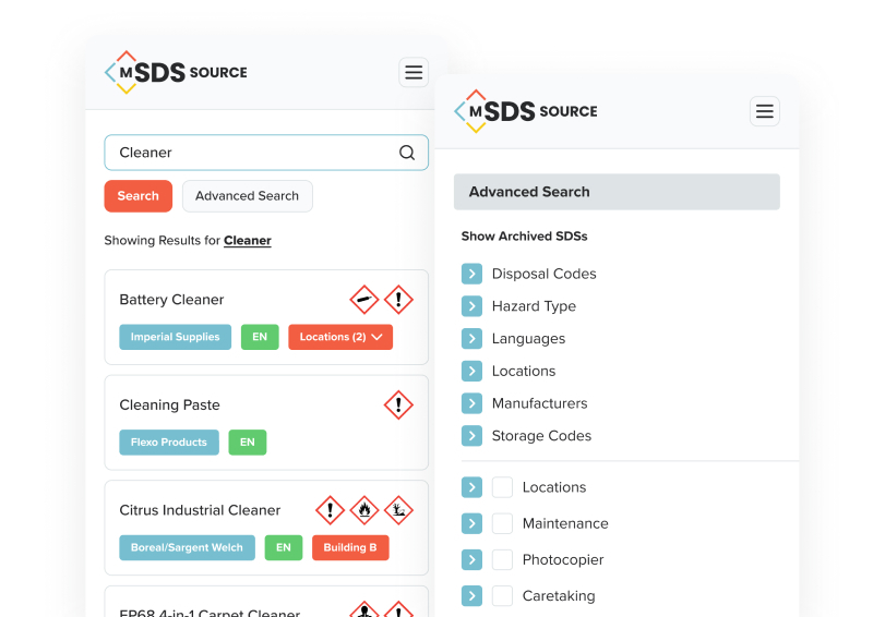 MSDS Source screenshot