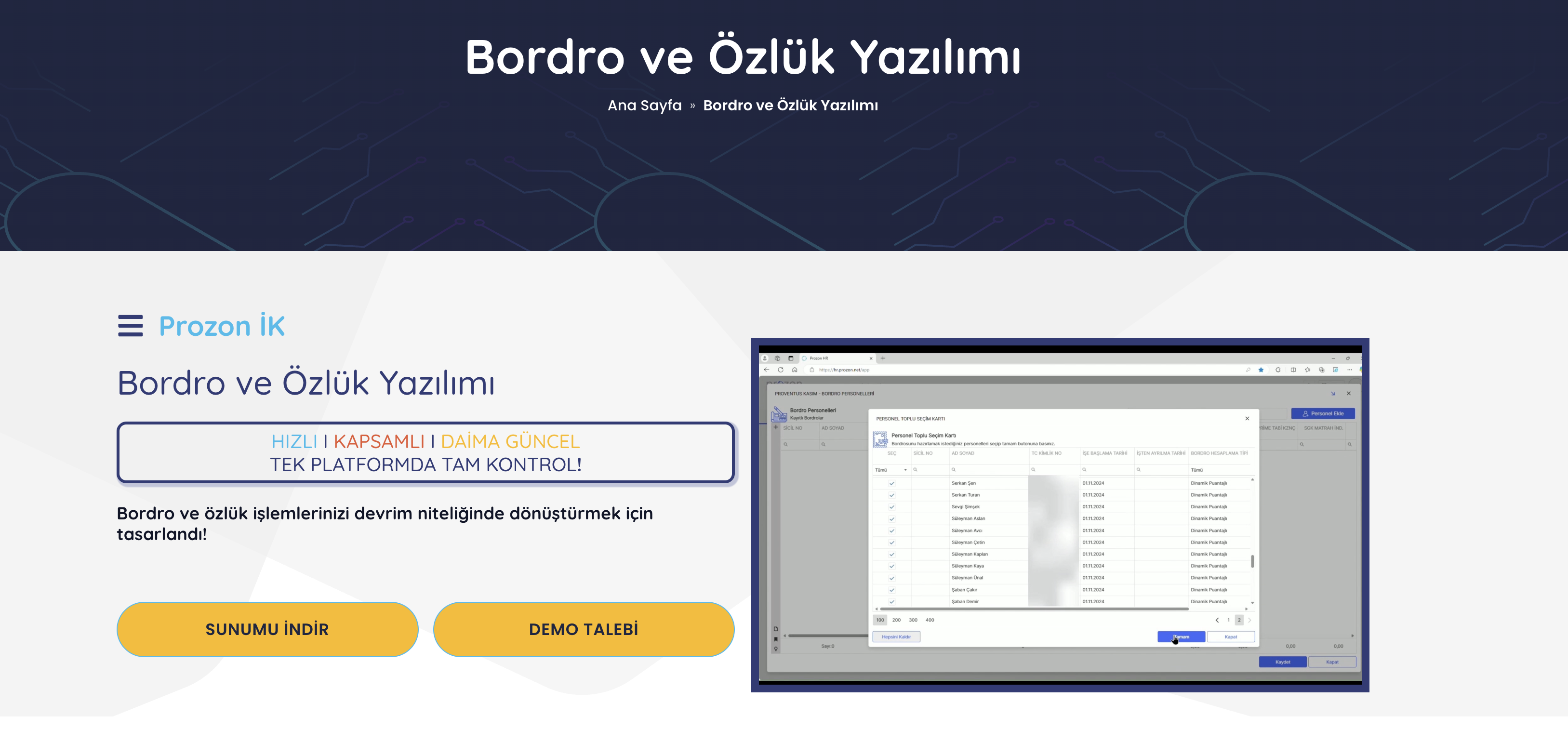 Prozon Payroll & HR Management System screenshot