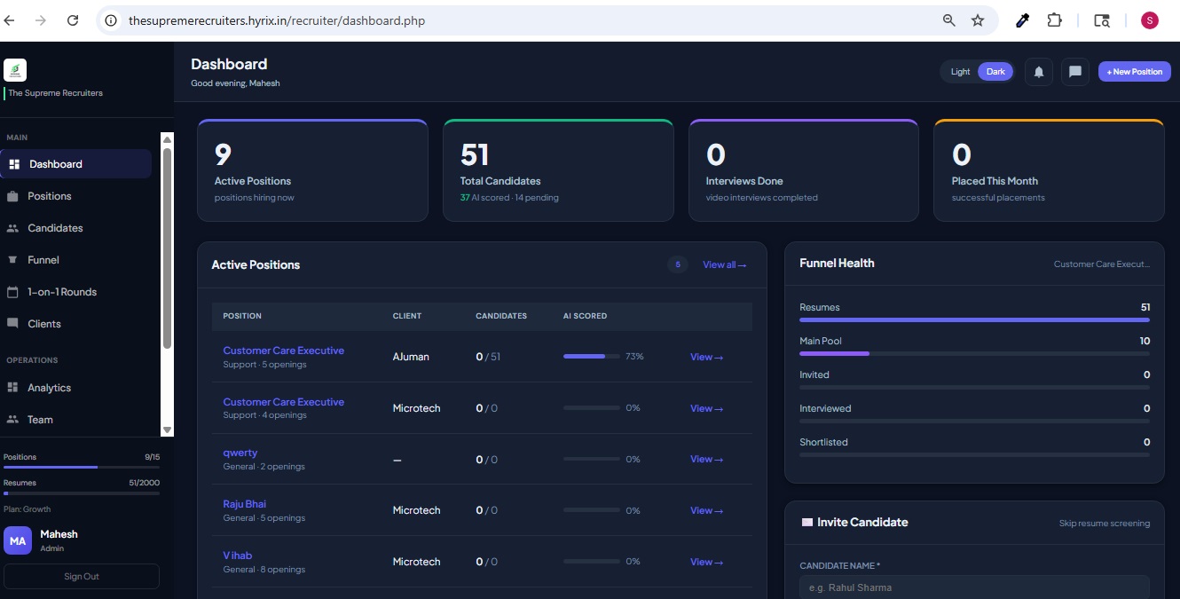 Hyrix screenshot