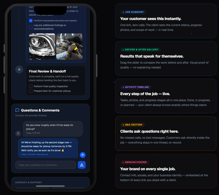 Opeo.io screenshot