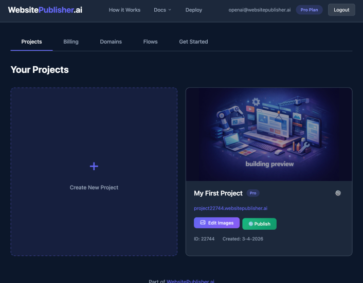 WebsitePublisher screenshot