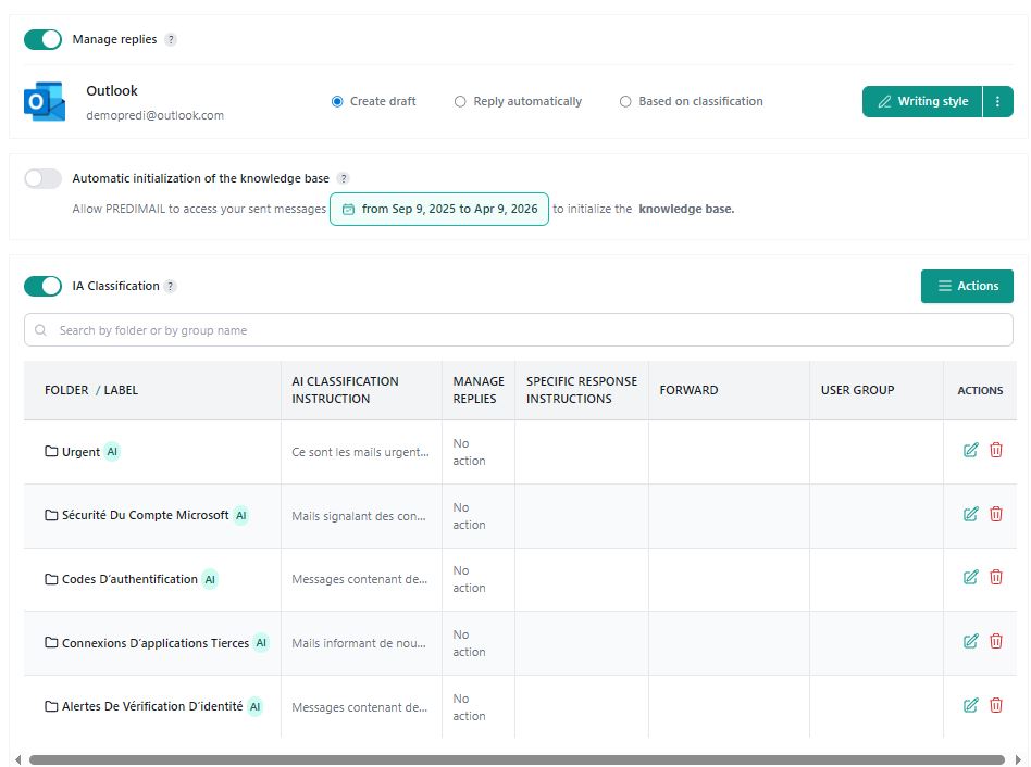 PREDIMAIL screenshot