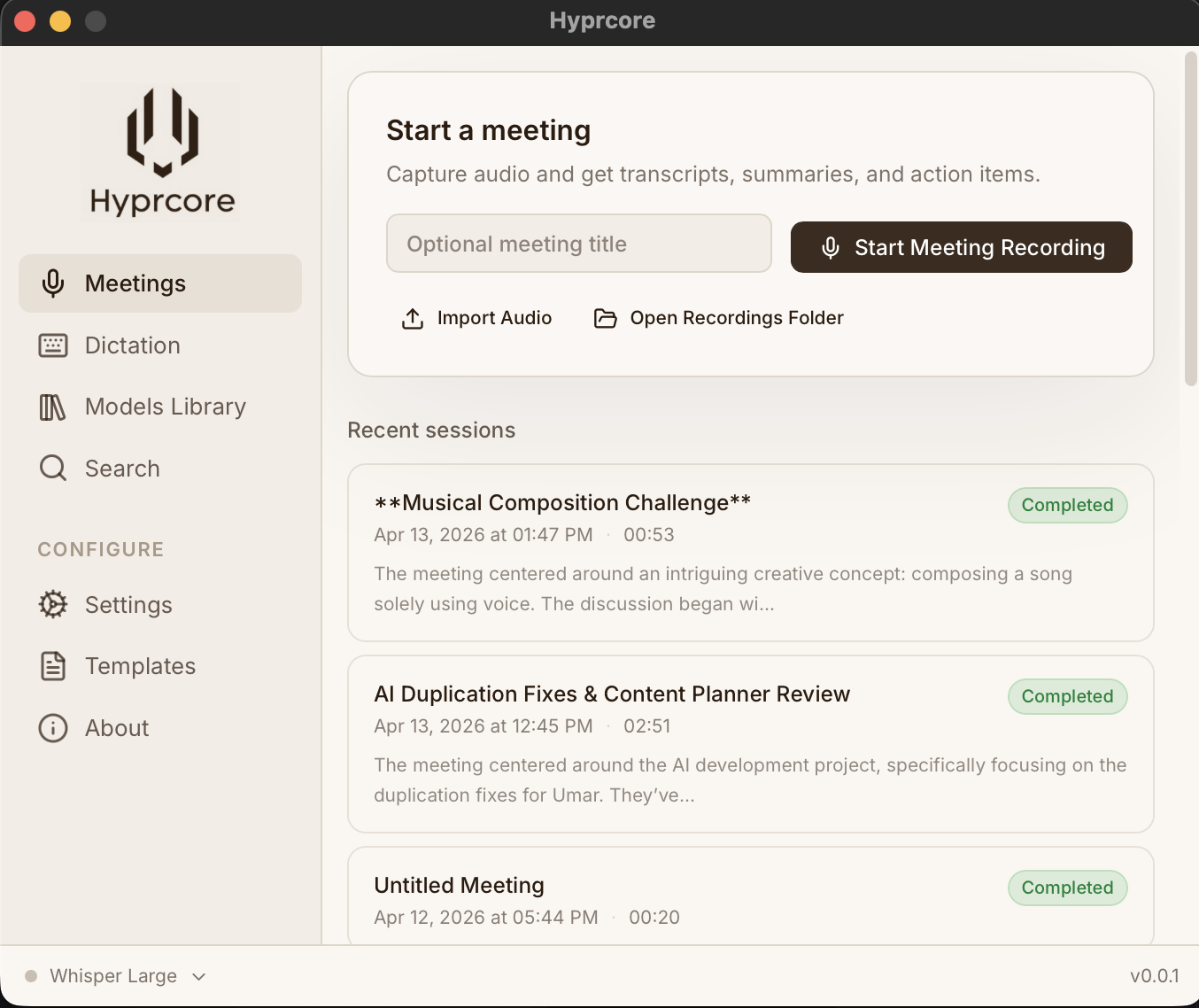 Hyprcore screenshot