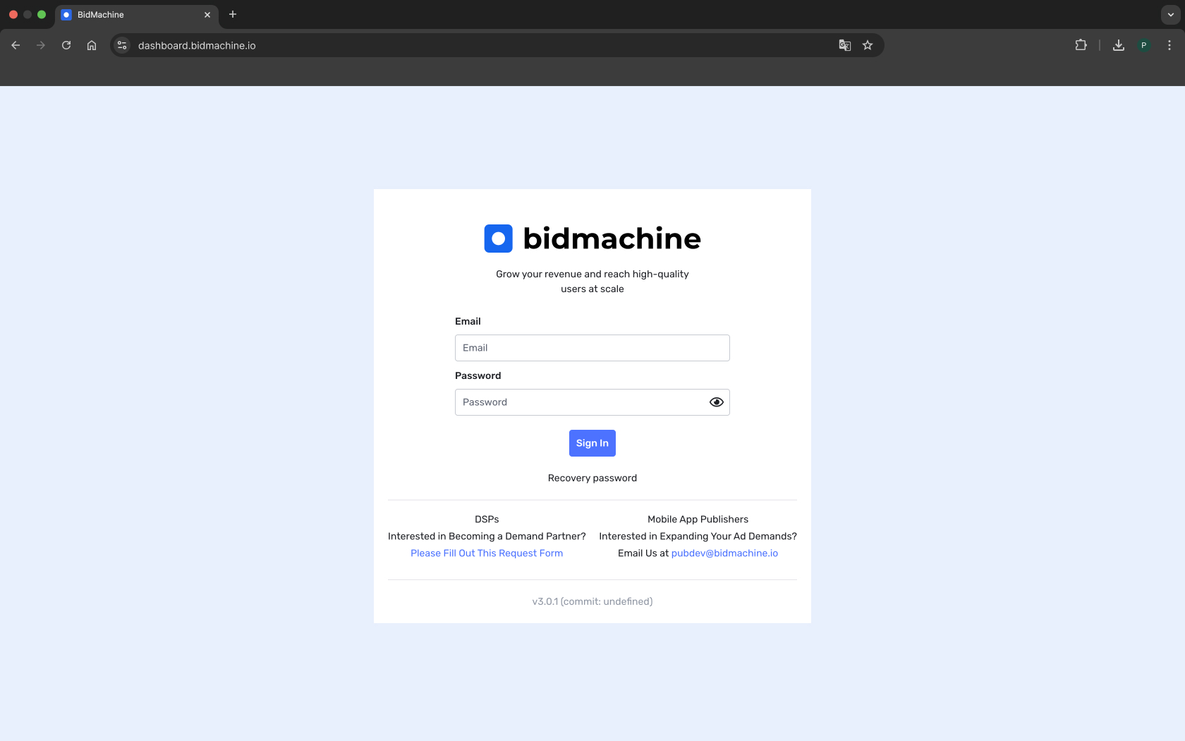BidMachine screenshot