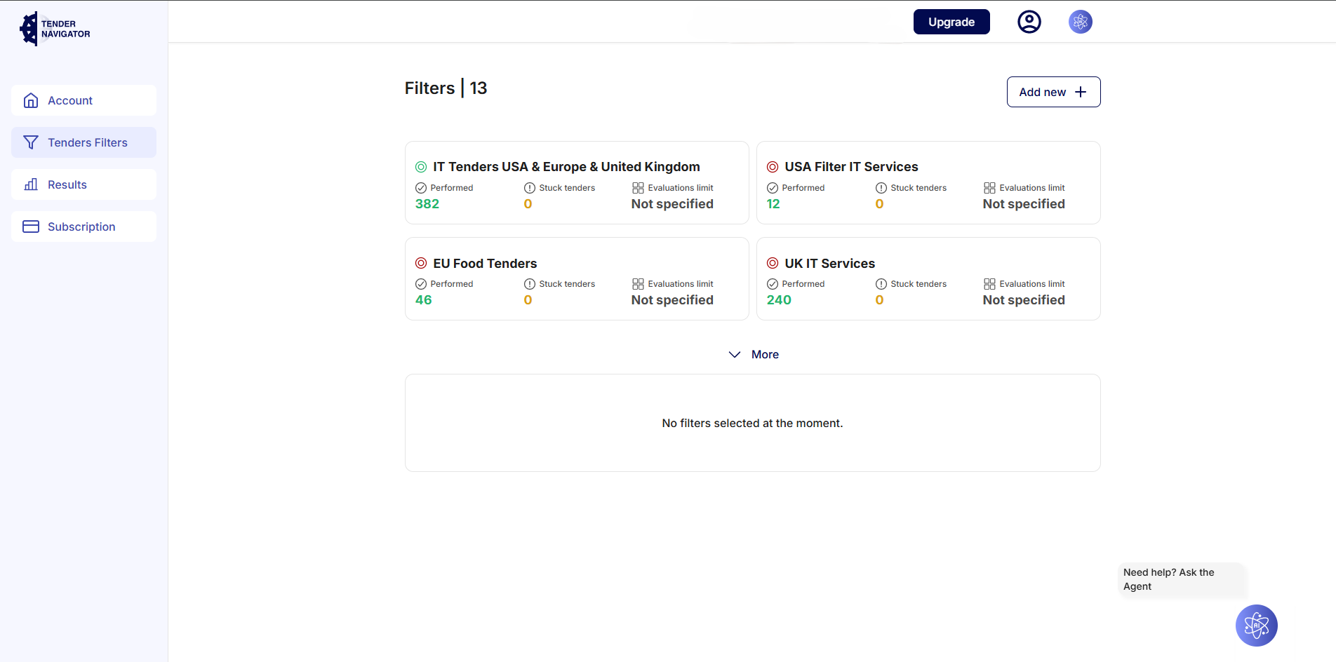 Tender Navigator screenshot