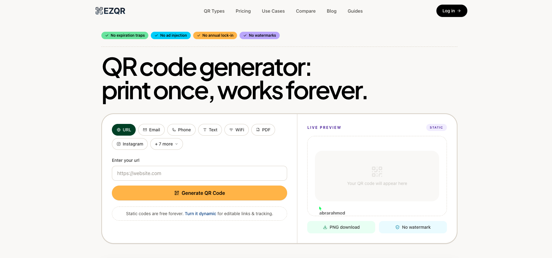 EZQR screenshot