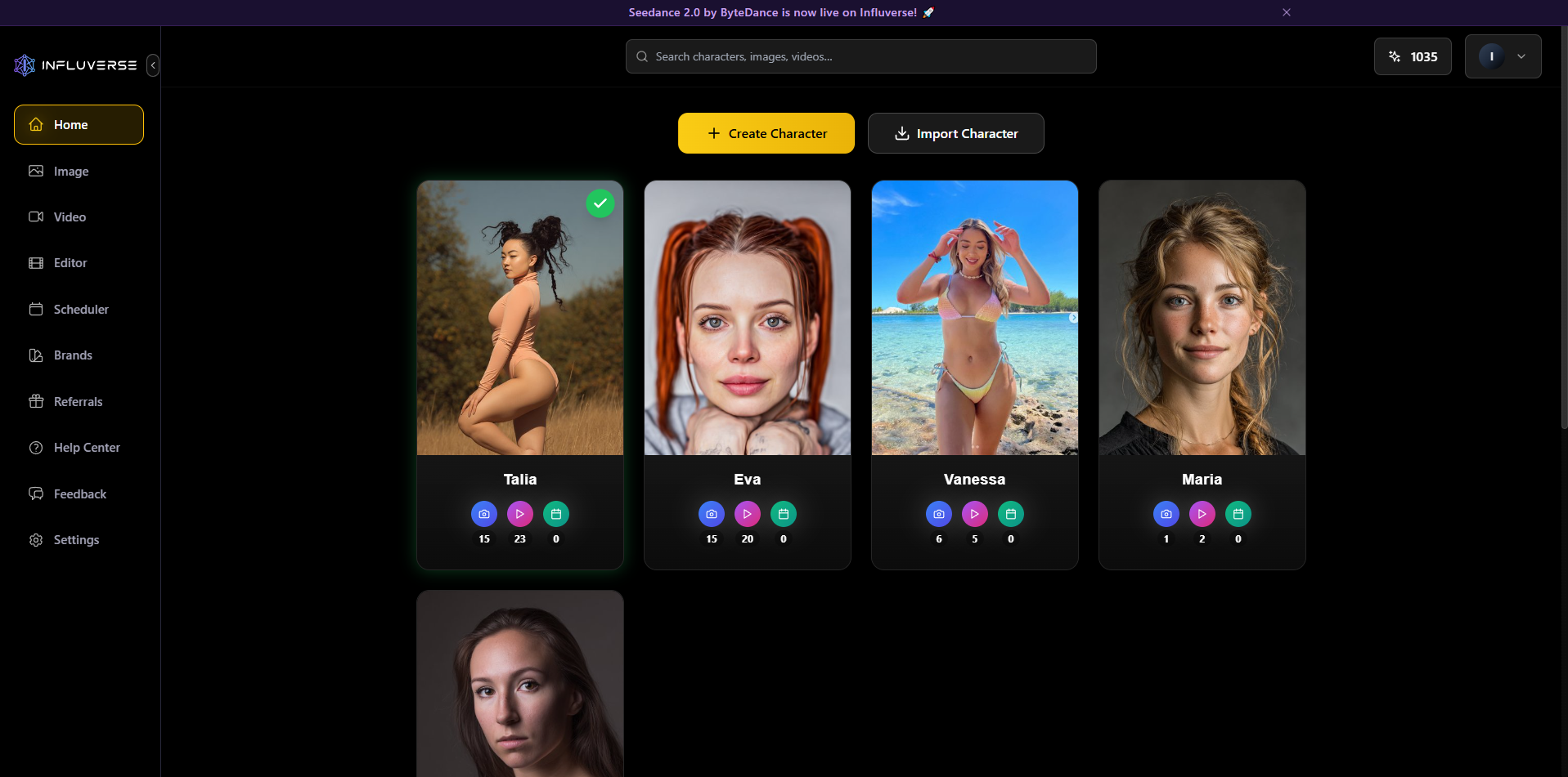 influverse.ai screenshot