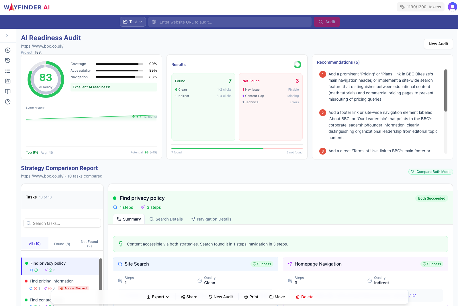 Wayfinder Compass screenshot