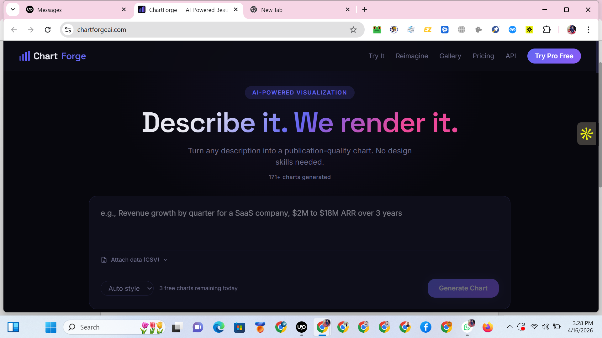 ChartForgeAI screenshot