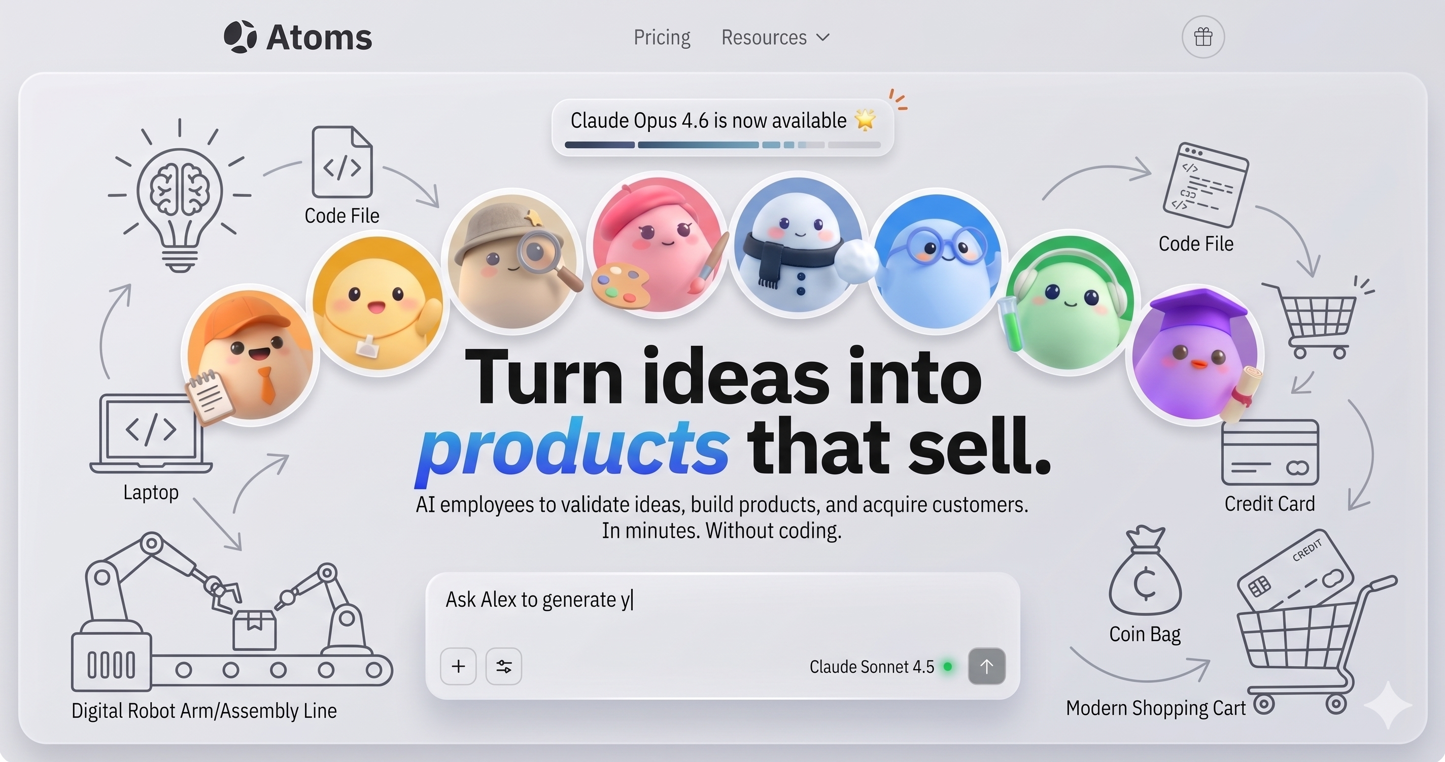 Atoms AI screenshot