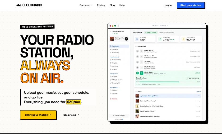 CloudRadio One screenshot