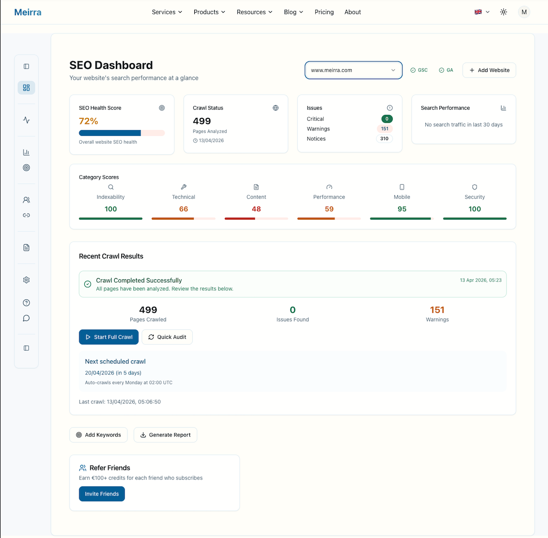Meirra screenshot