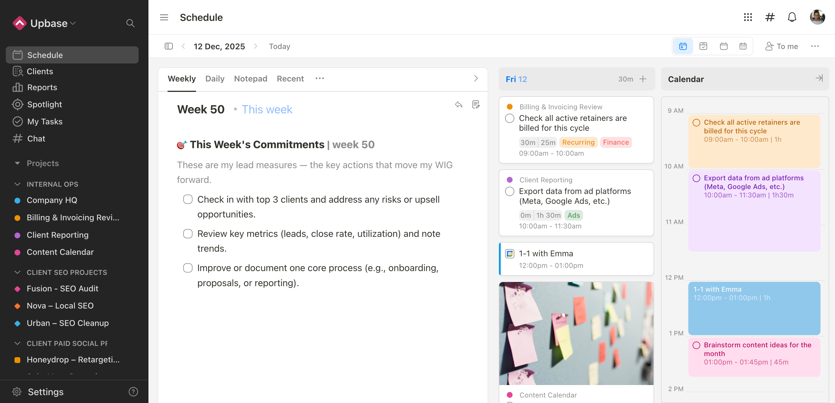 Upbase screenshot