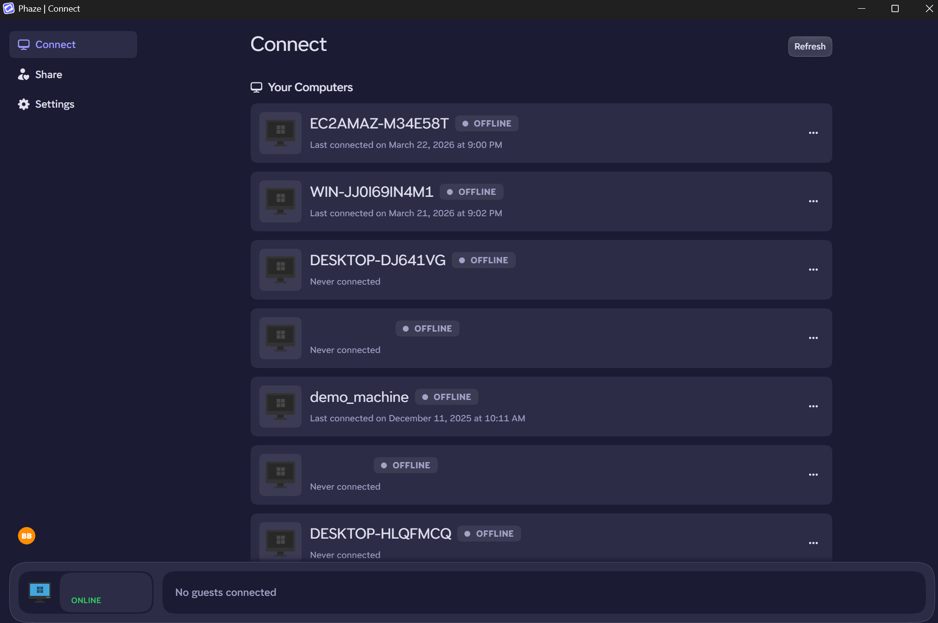 Phaze screenshot