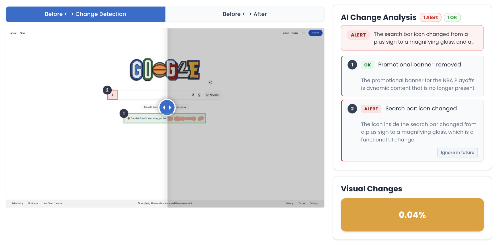 WebChangeDetector screenshot