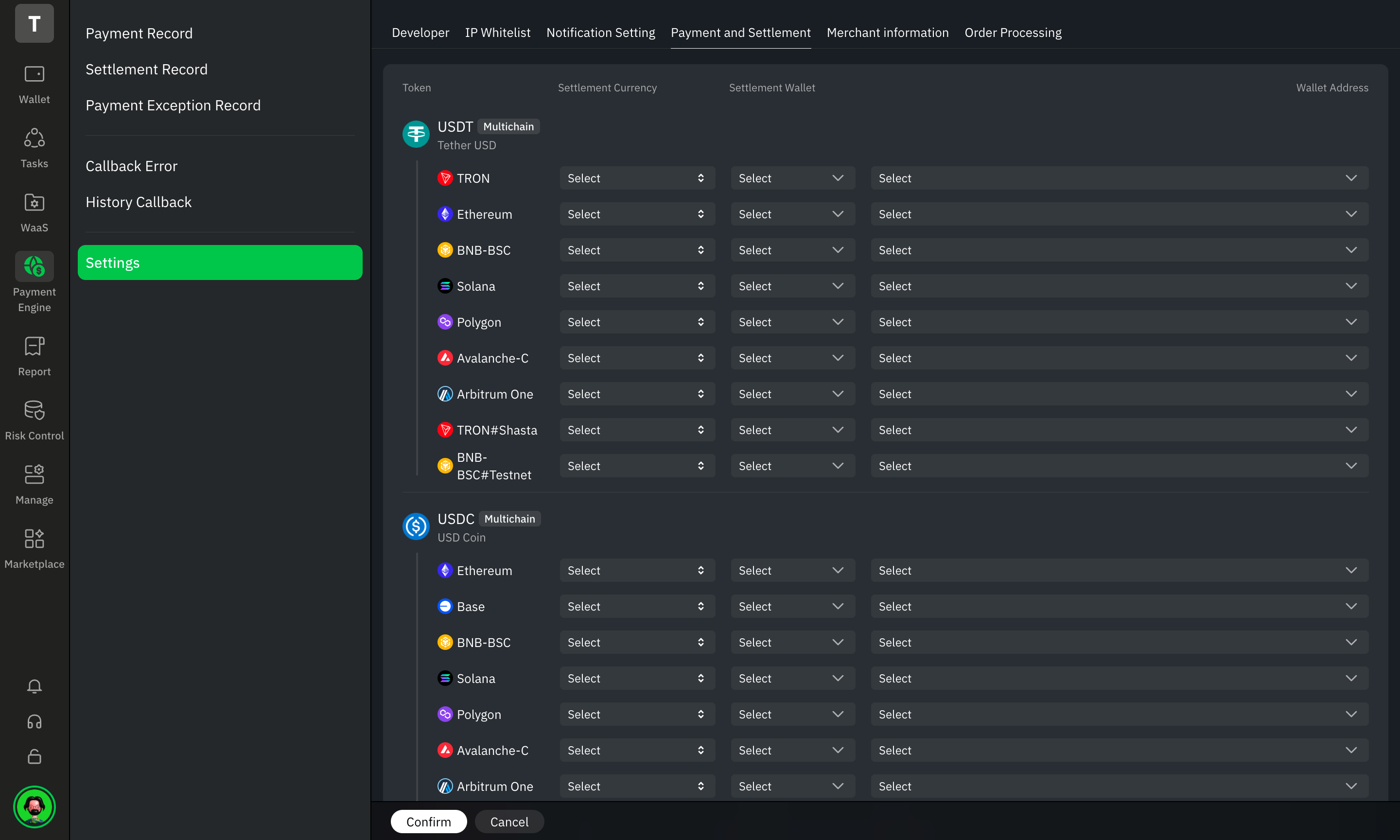 Cregis Payment Engine screenshot