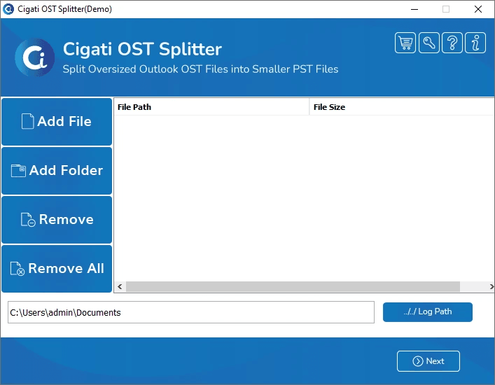 Cigati OST Splitter Tool screenshot