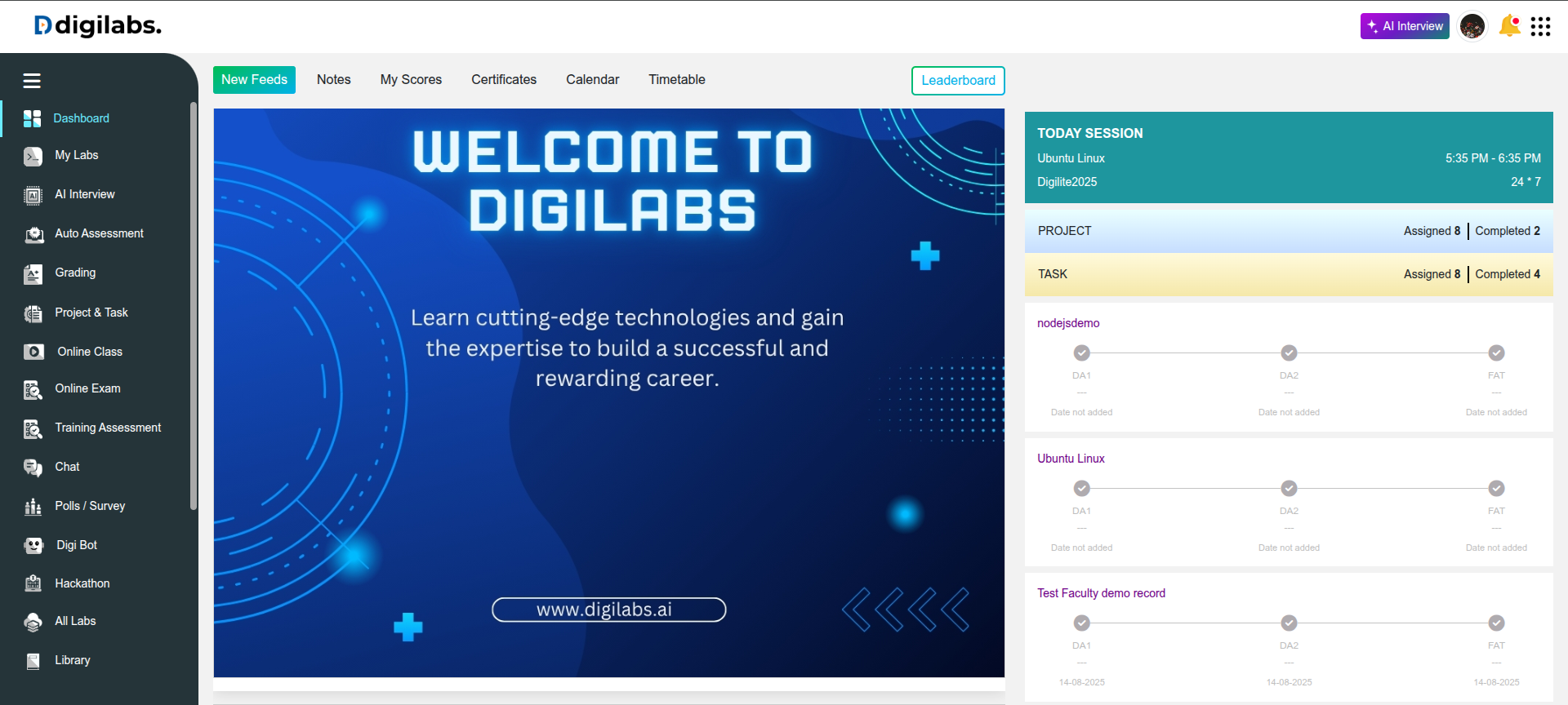 Digilabs screenshot