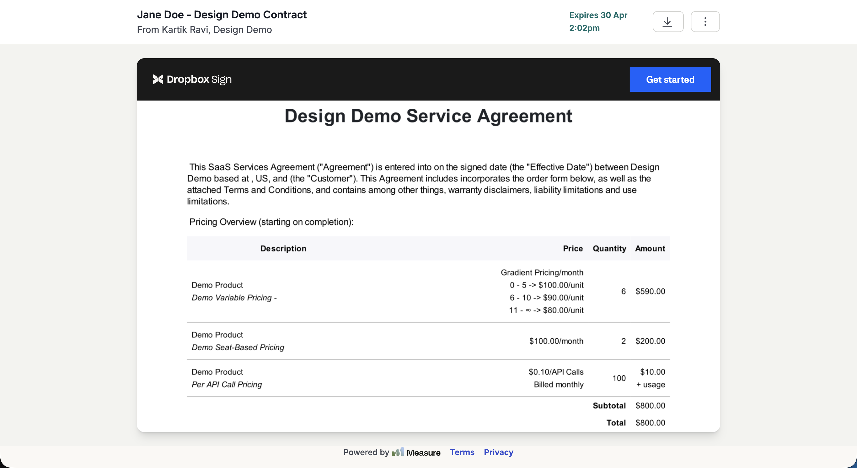 Measure screenshot