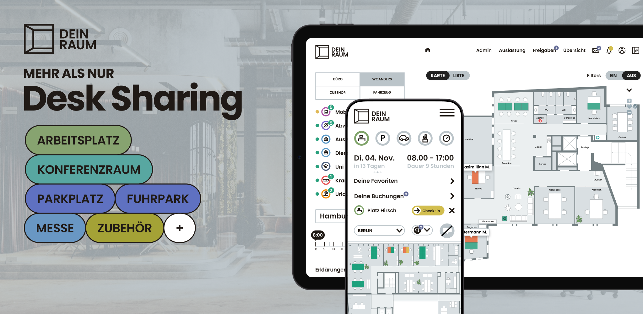 DEIN RAUM - Desk Sharing Software screenshot