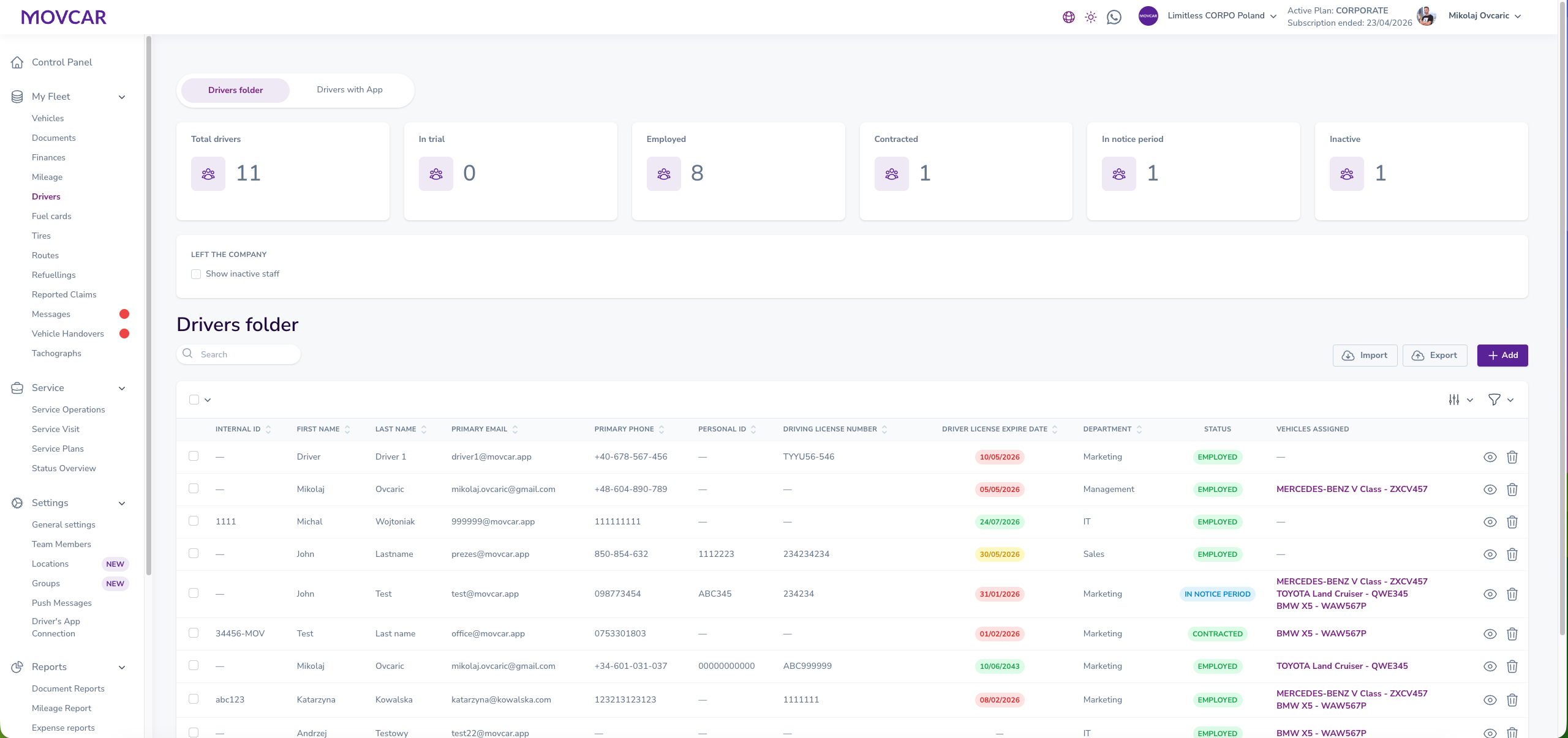 Movcar screenshot