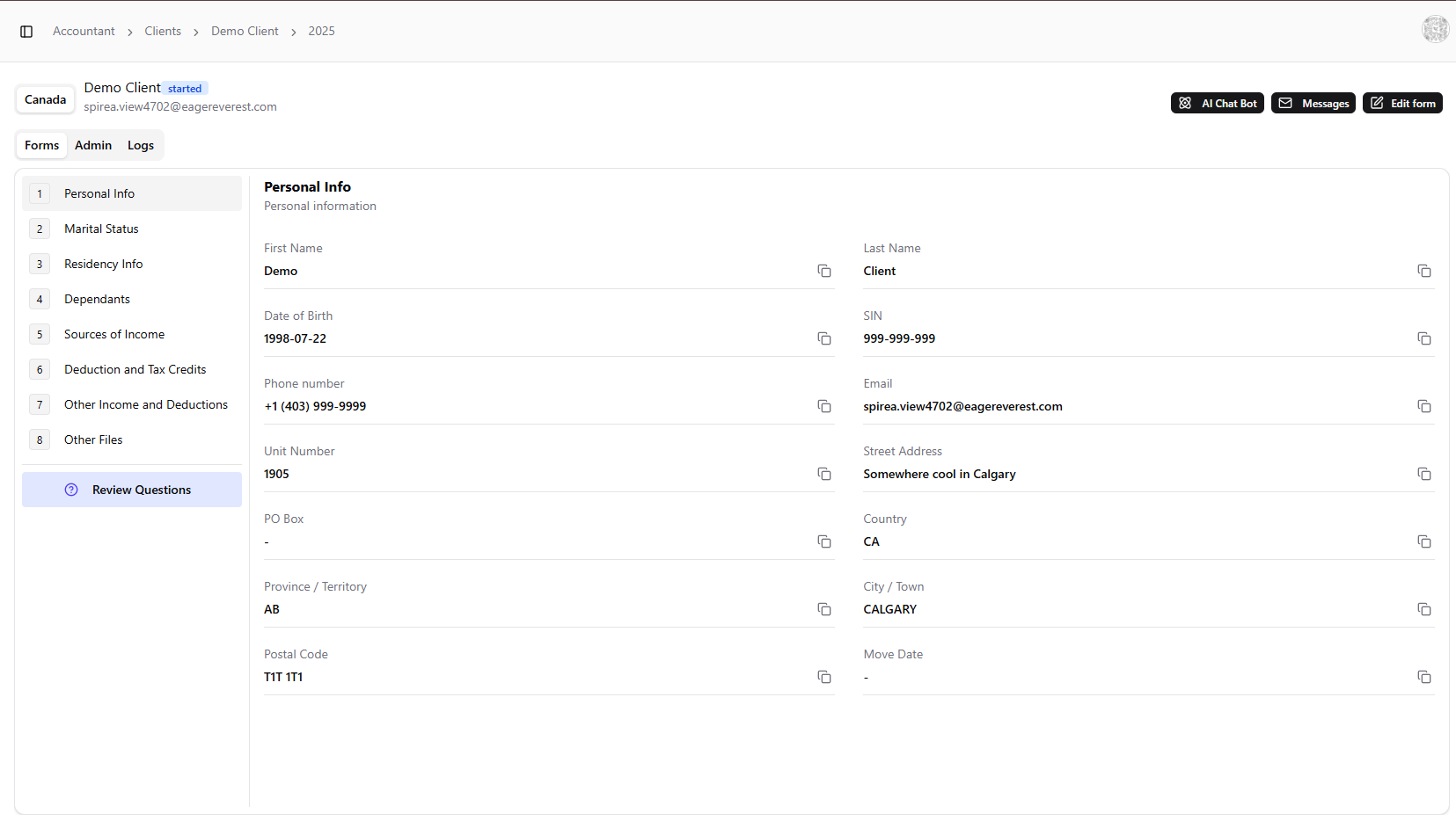 E-Phorm Tax screenshot