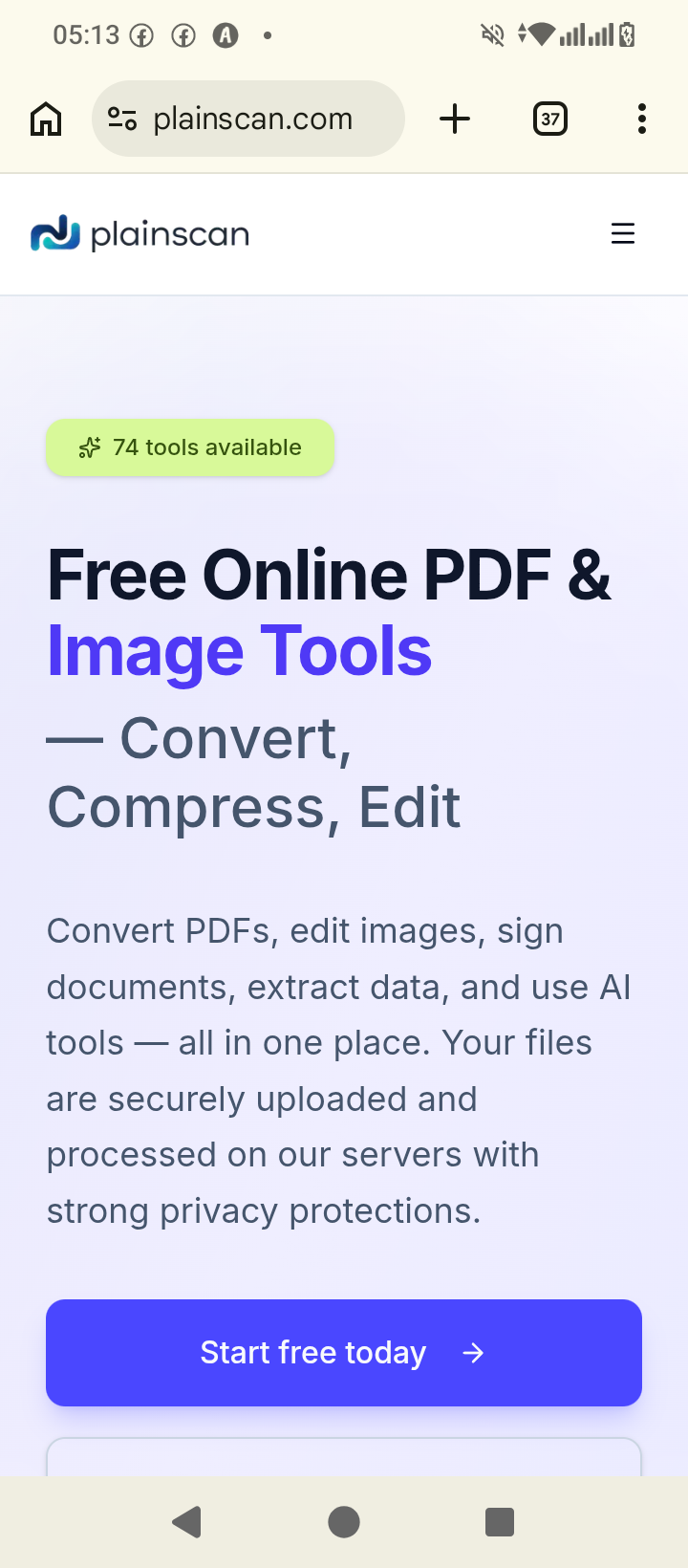 Plainscan screenshot