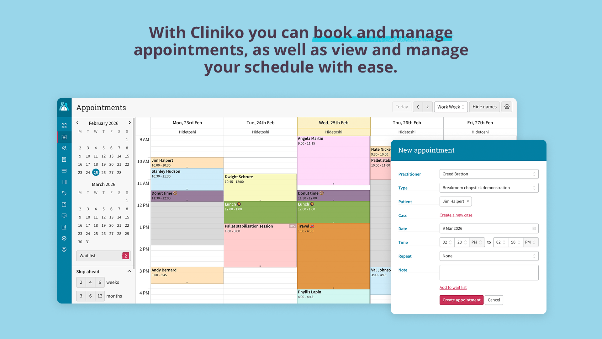 Cliniko screenshot