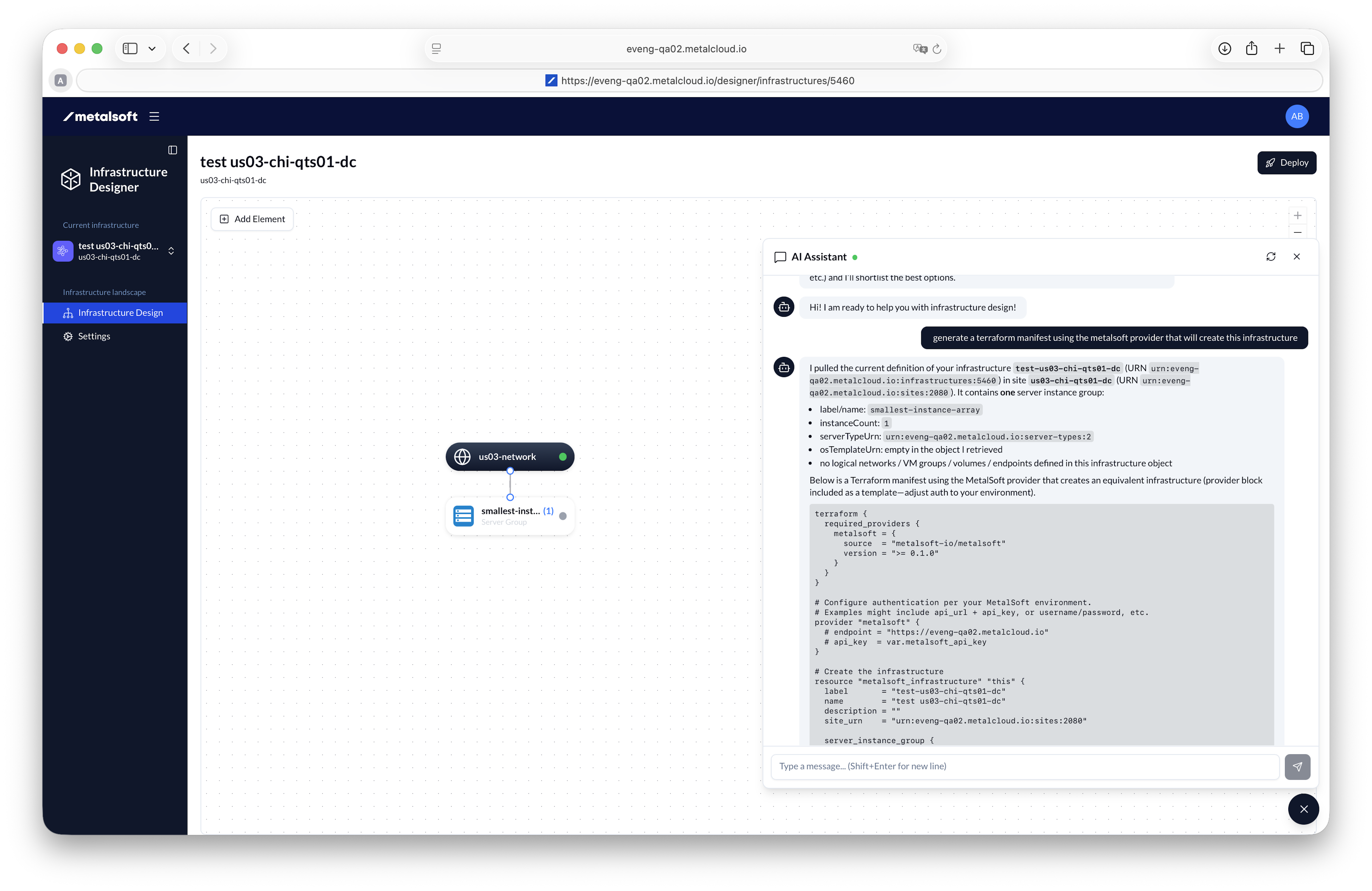 MetalSoft CloudPlex screenshot