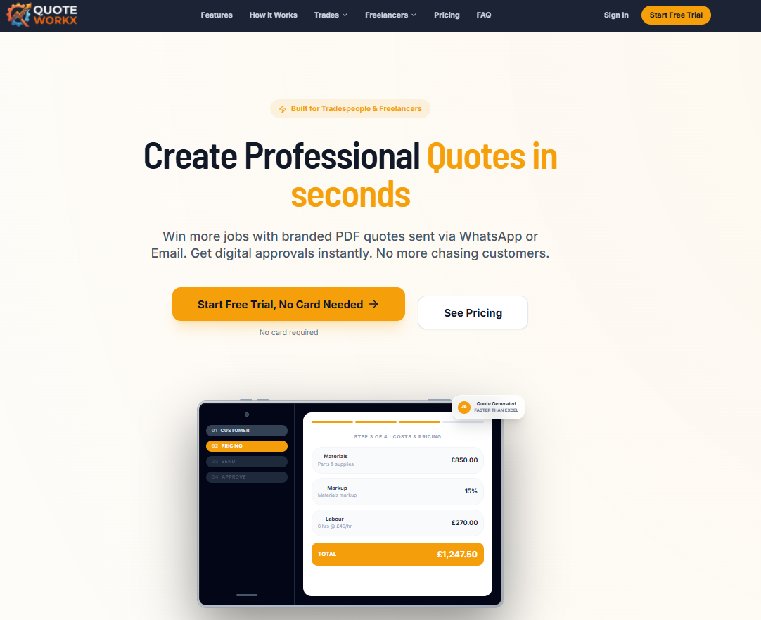 Quoteworkx screenshot