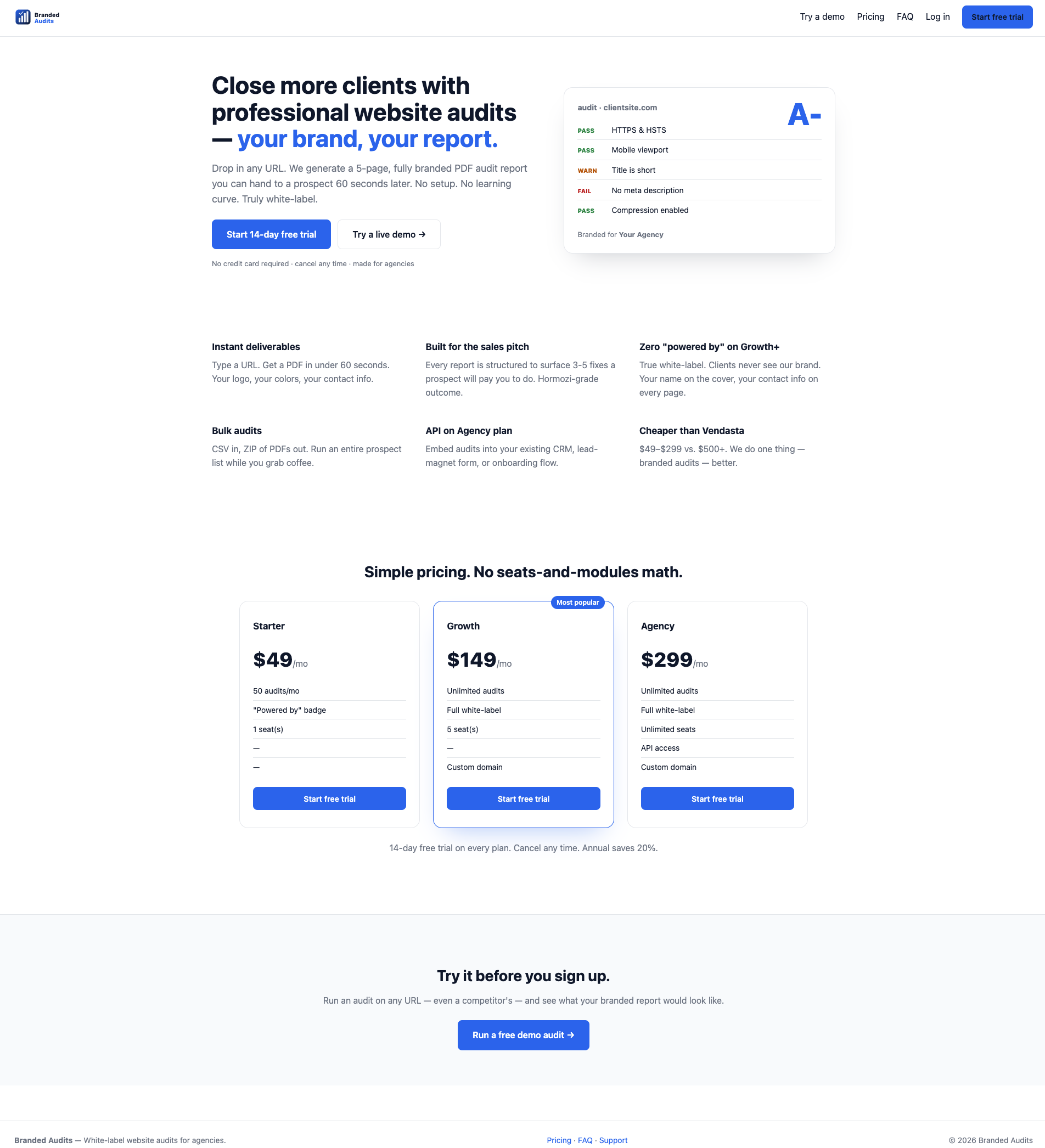 Branded Audits screenshot