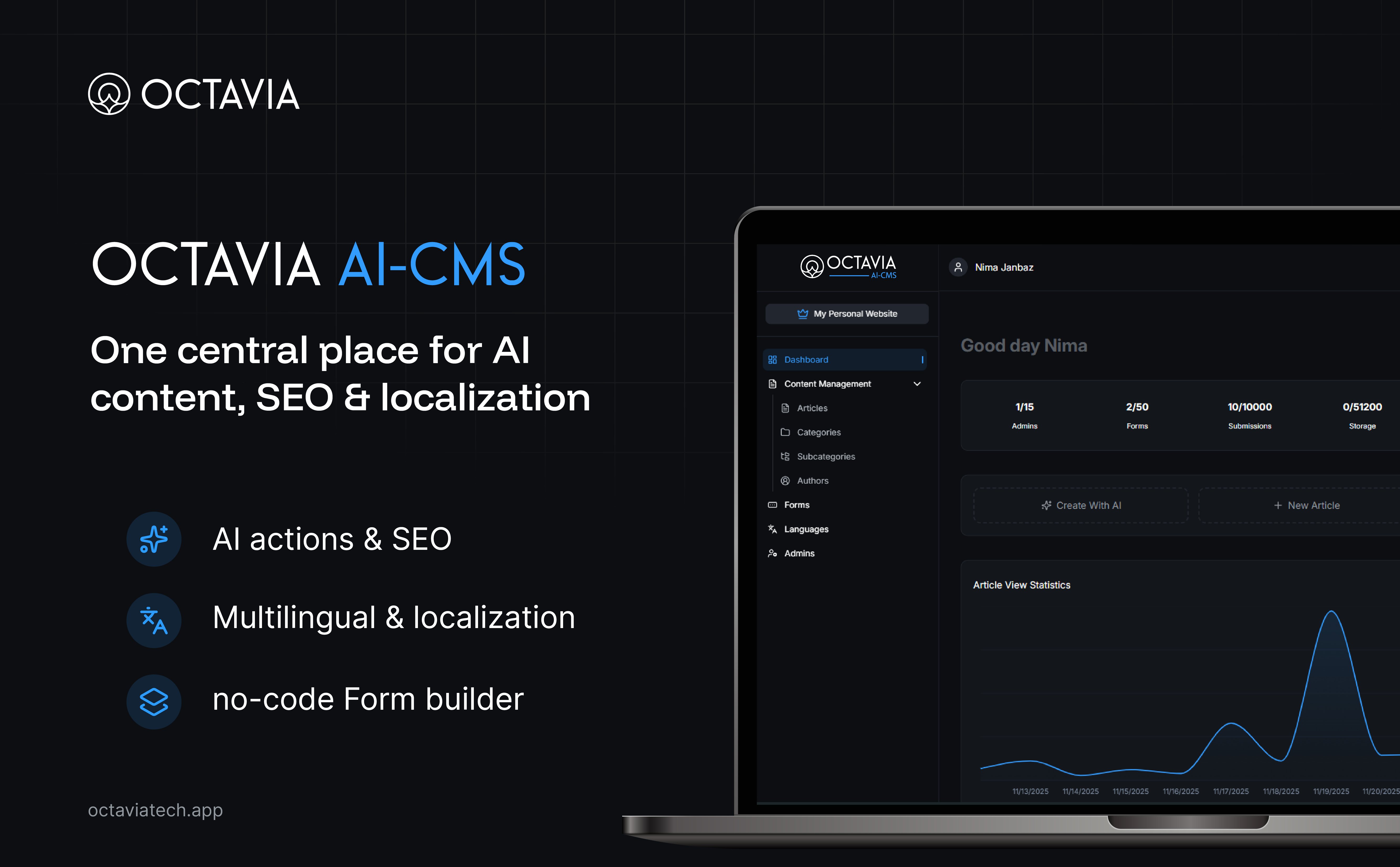 ai cms screenshot