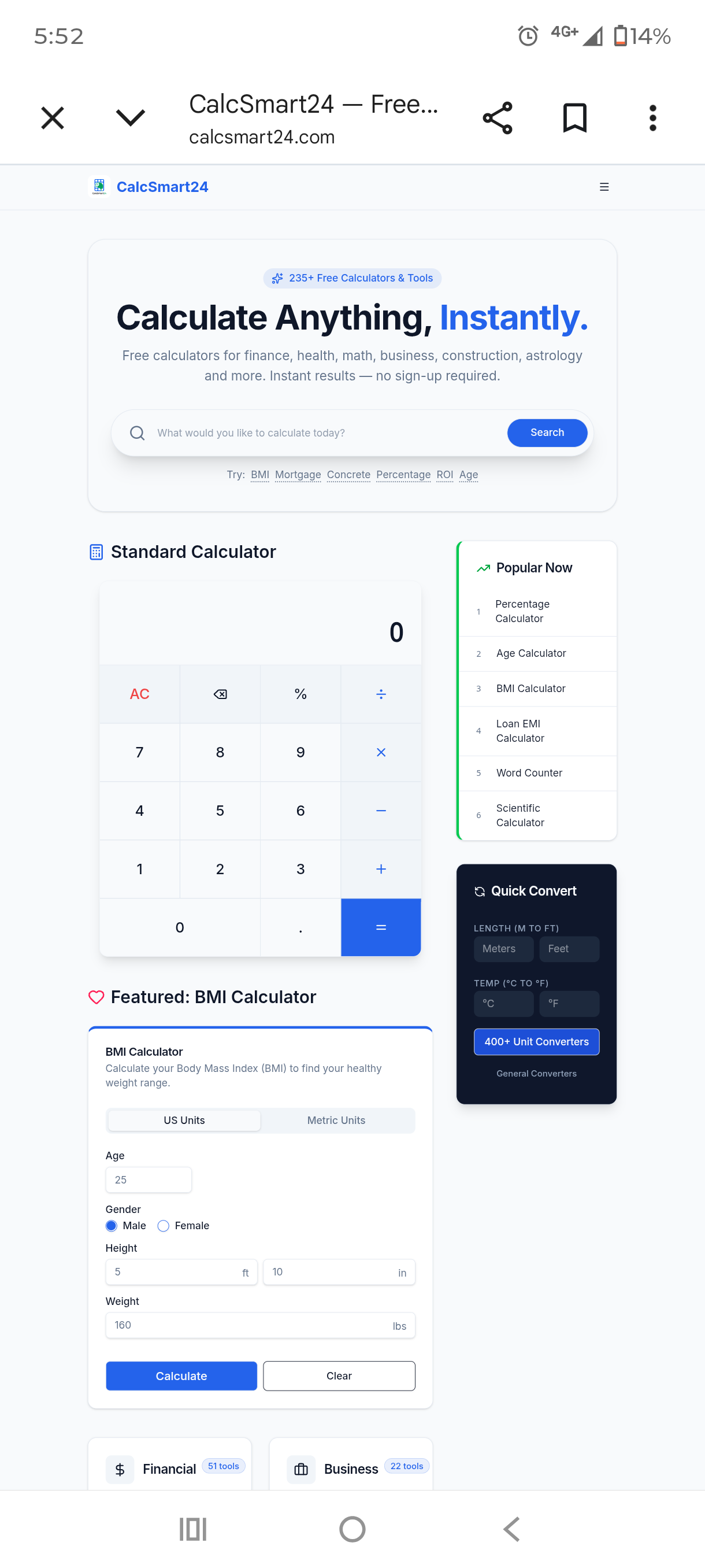 Calcsmart24 screenshot