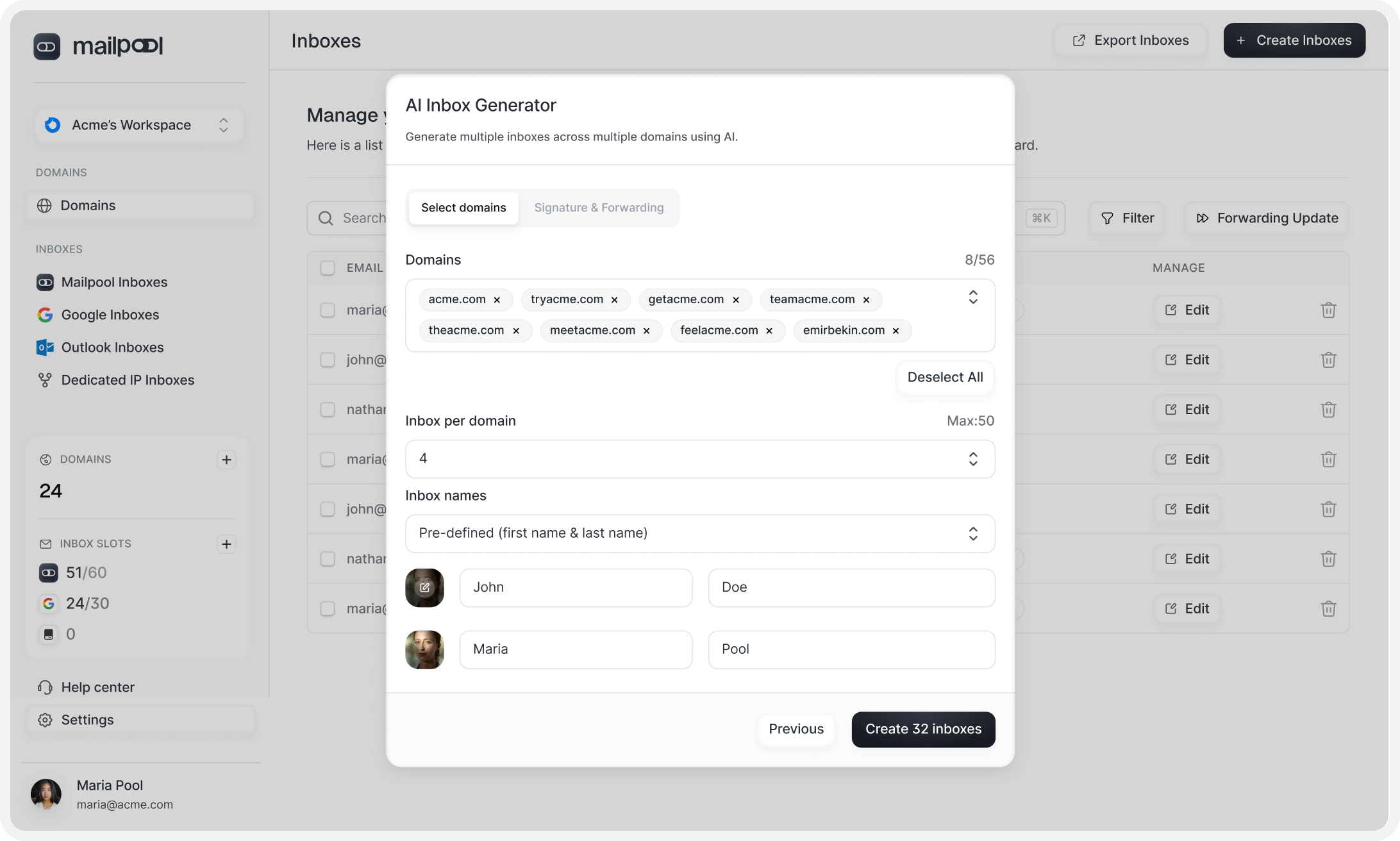 Mailpool screenshot