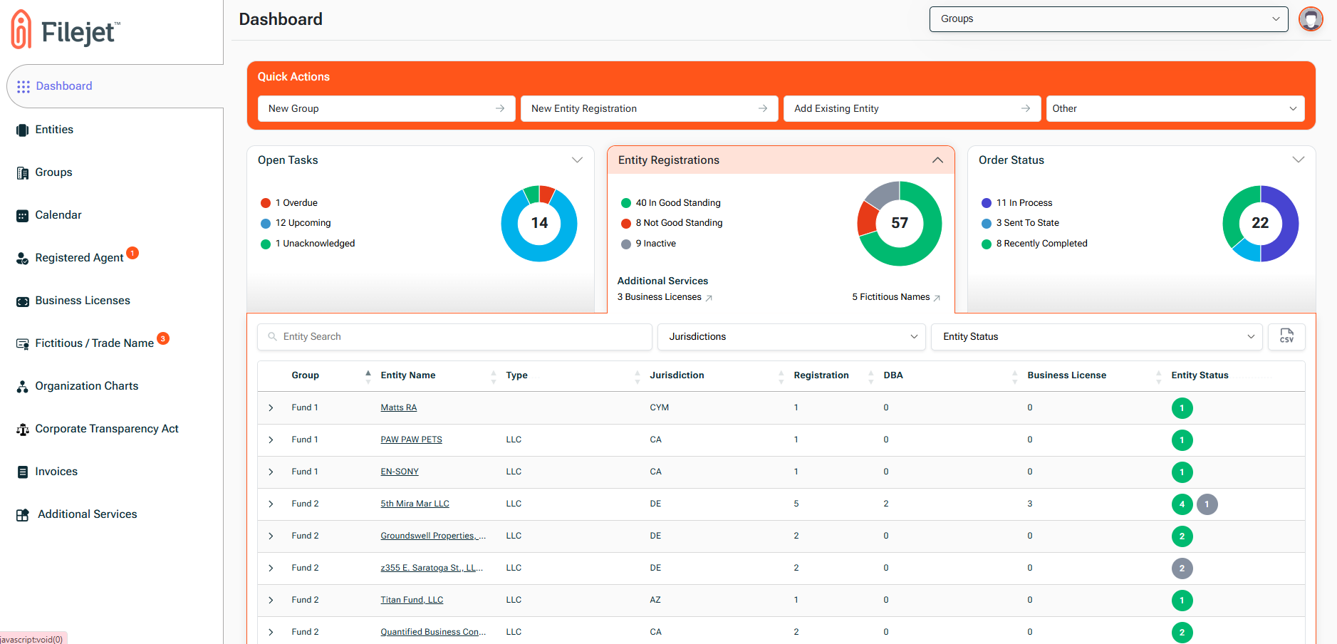 Filejet screenshot