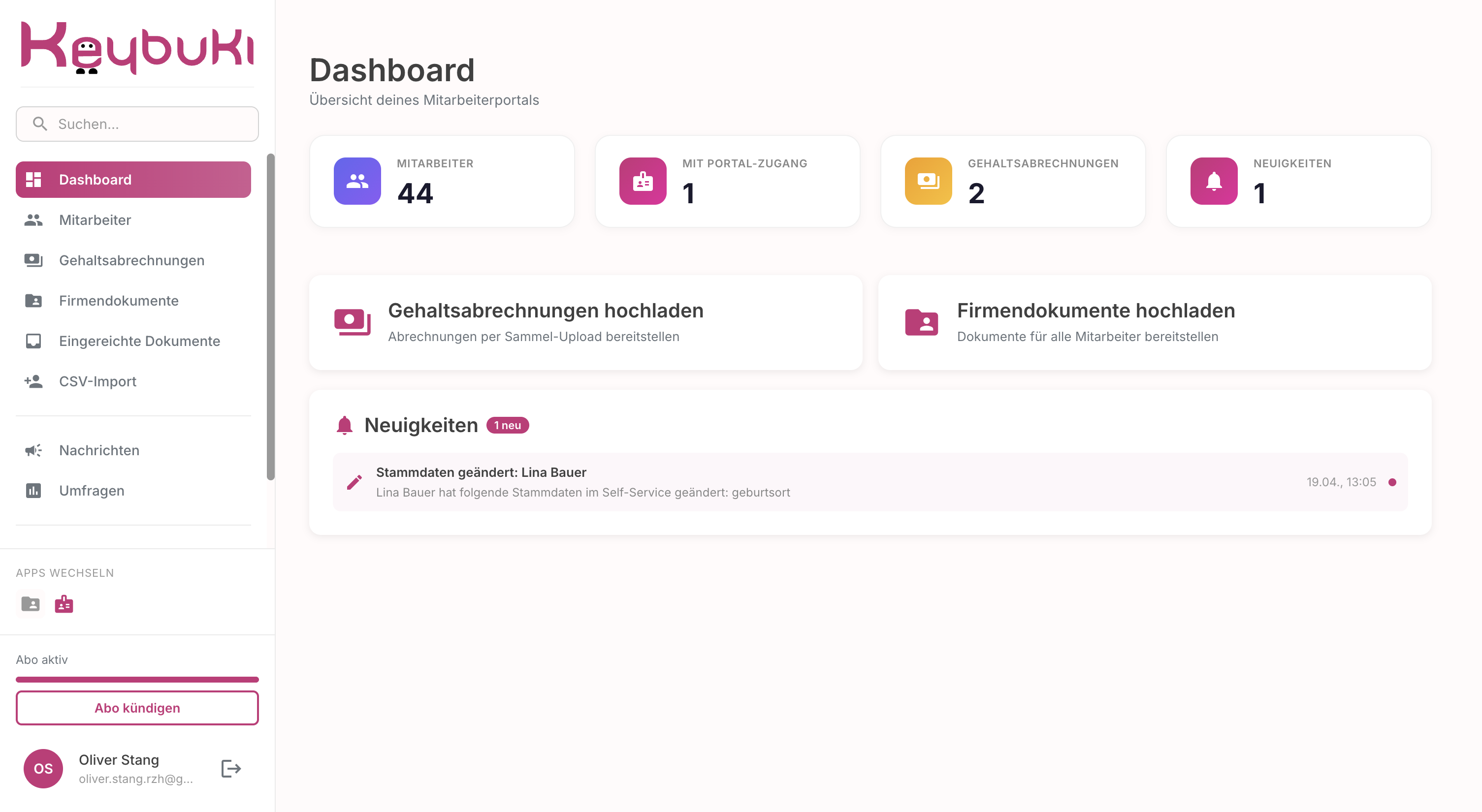 HR-Software screenshot