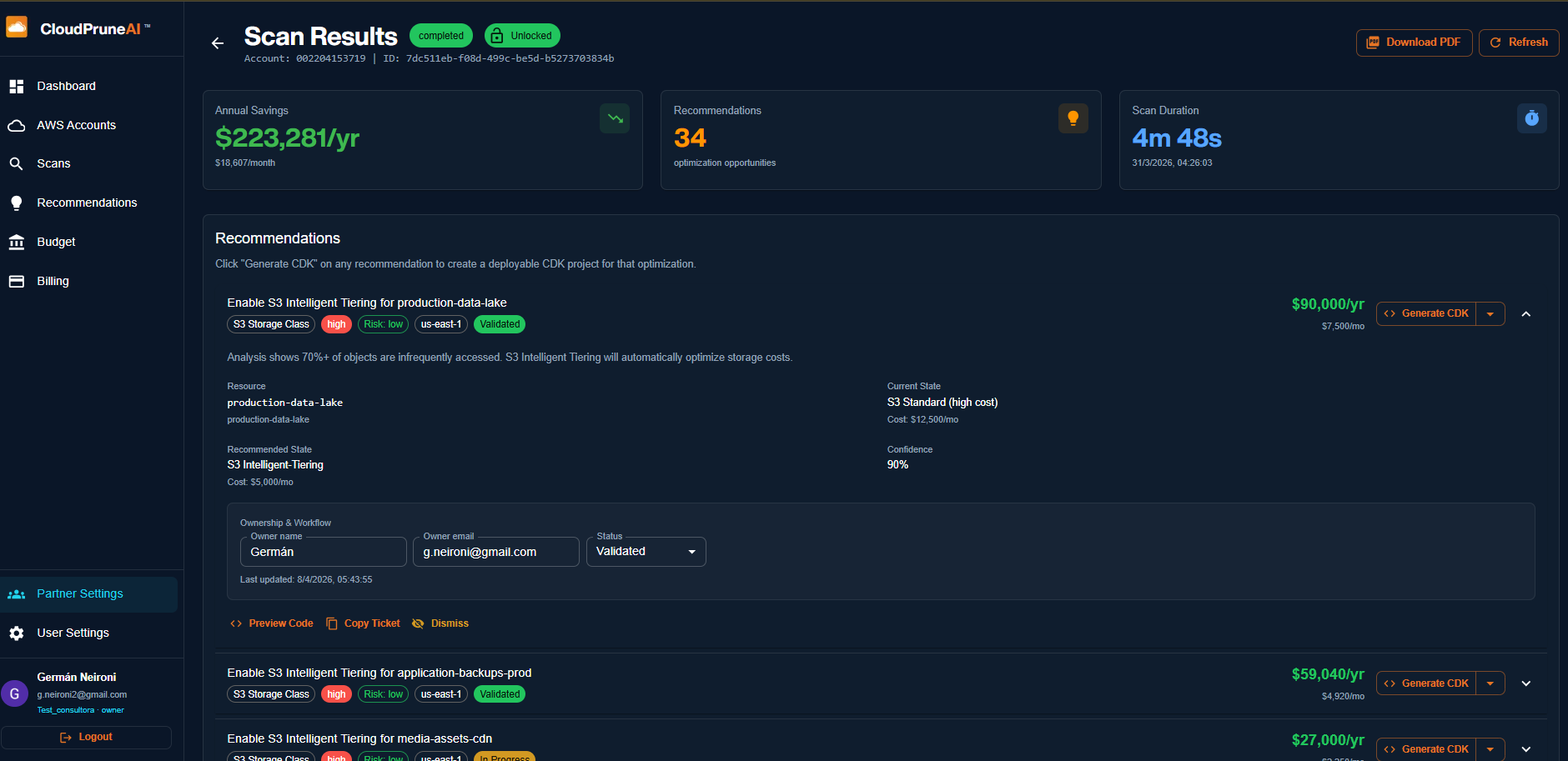 CloudPruneAI screenshot