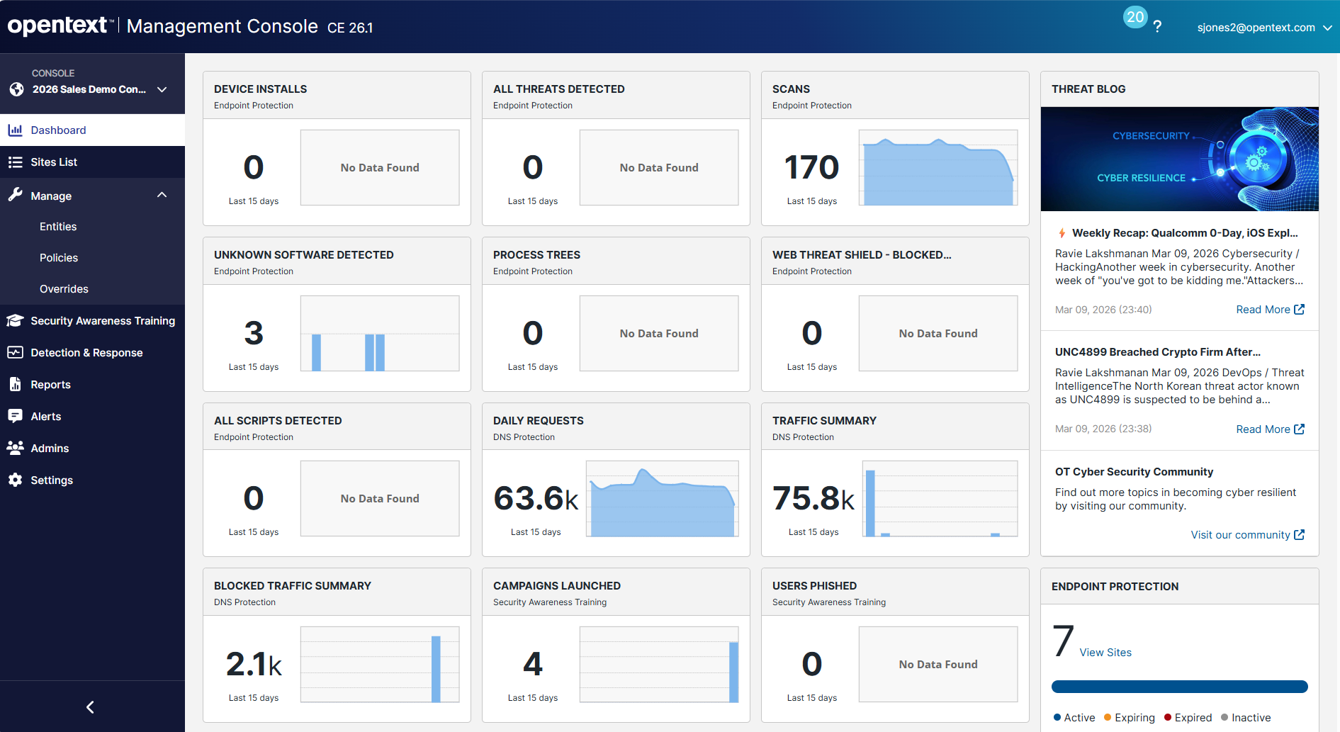 OpenText Core Endpoint Backup screenshot