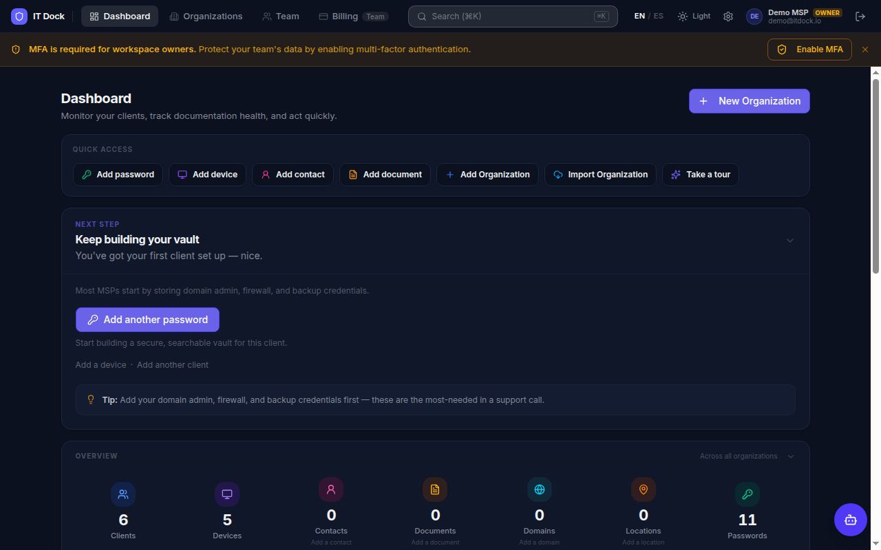 ITDock.io screenshot