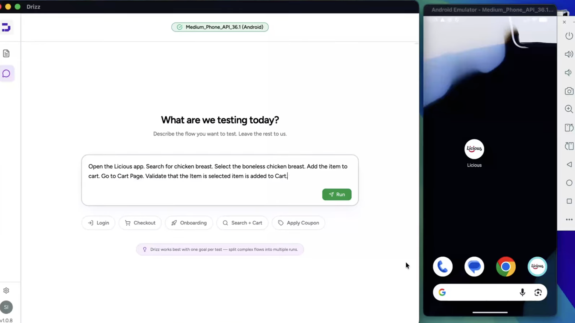 Drizz screenshot