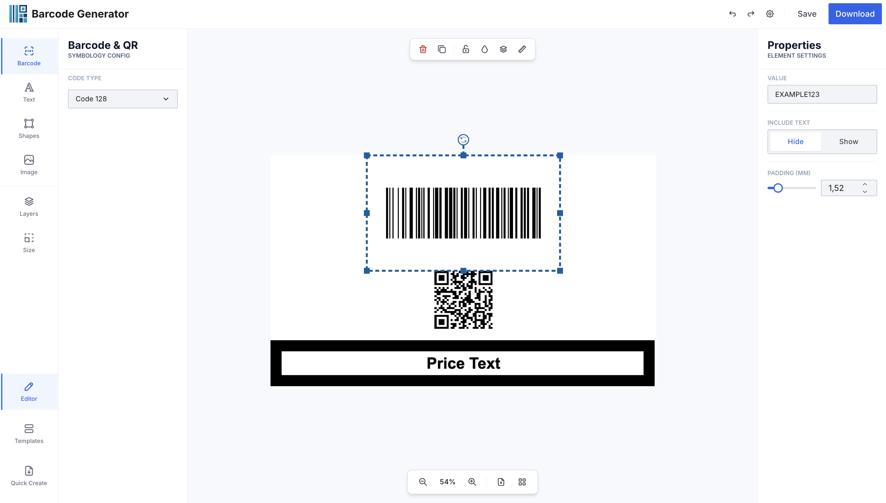 Barcode Generator screenshot