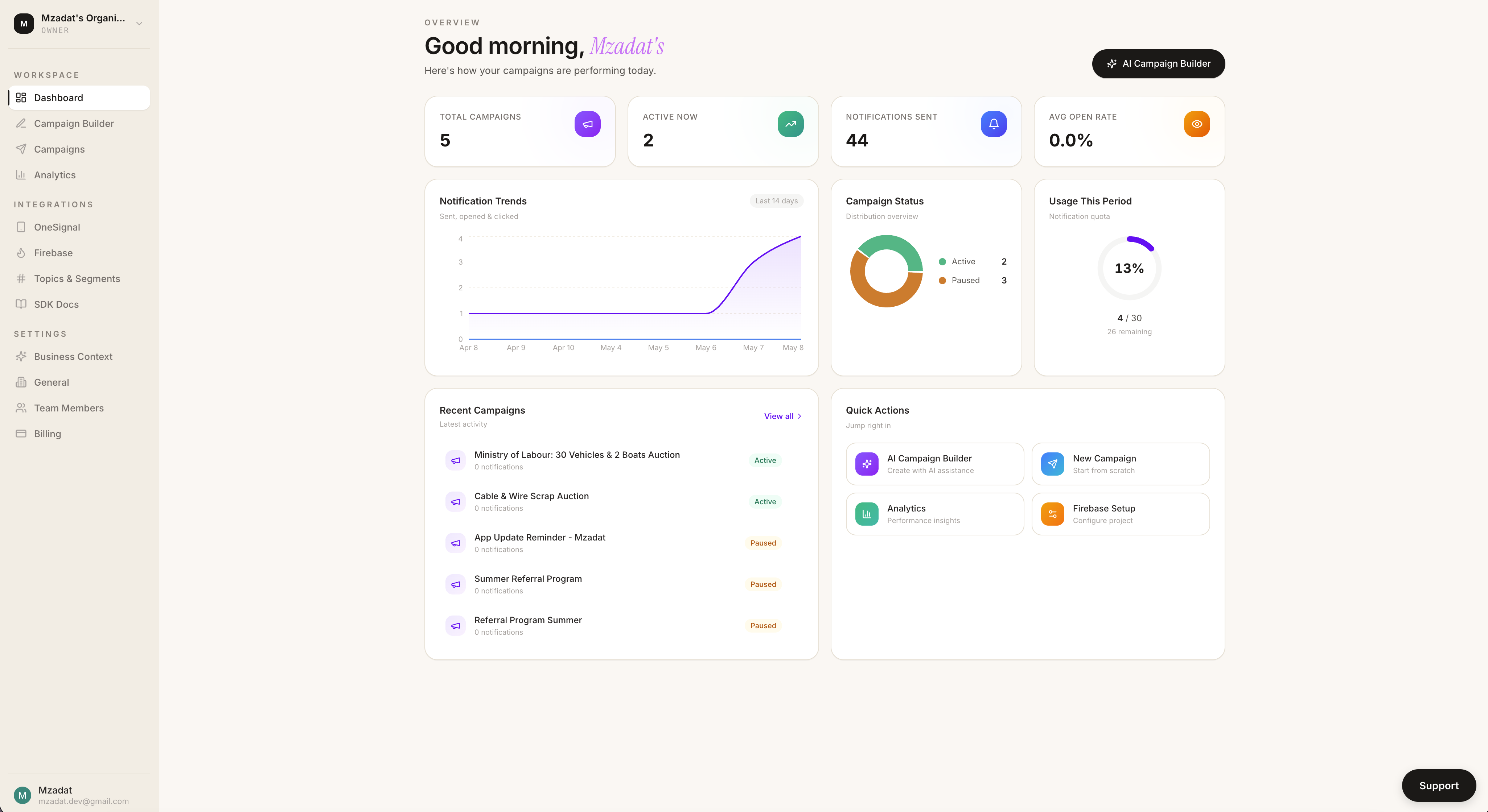 PushPilot screenshot
