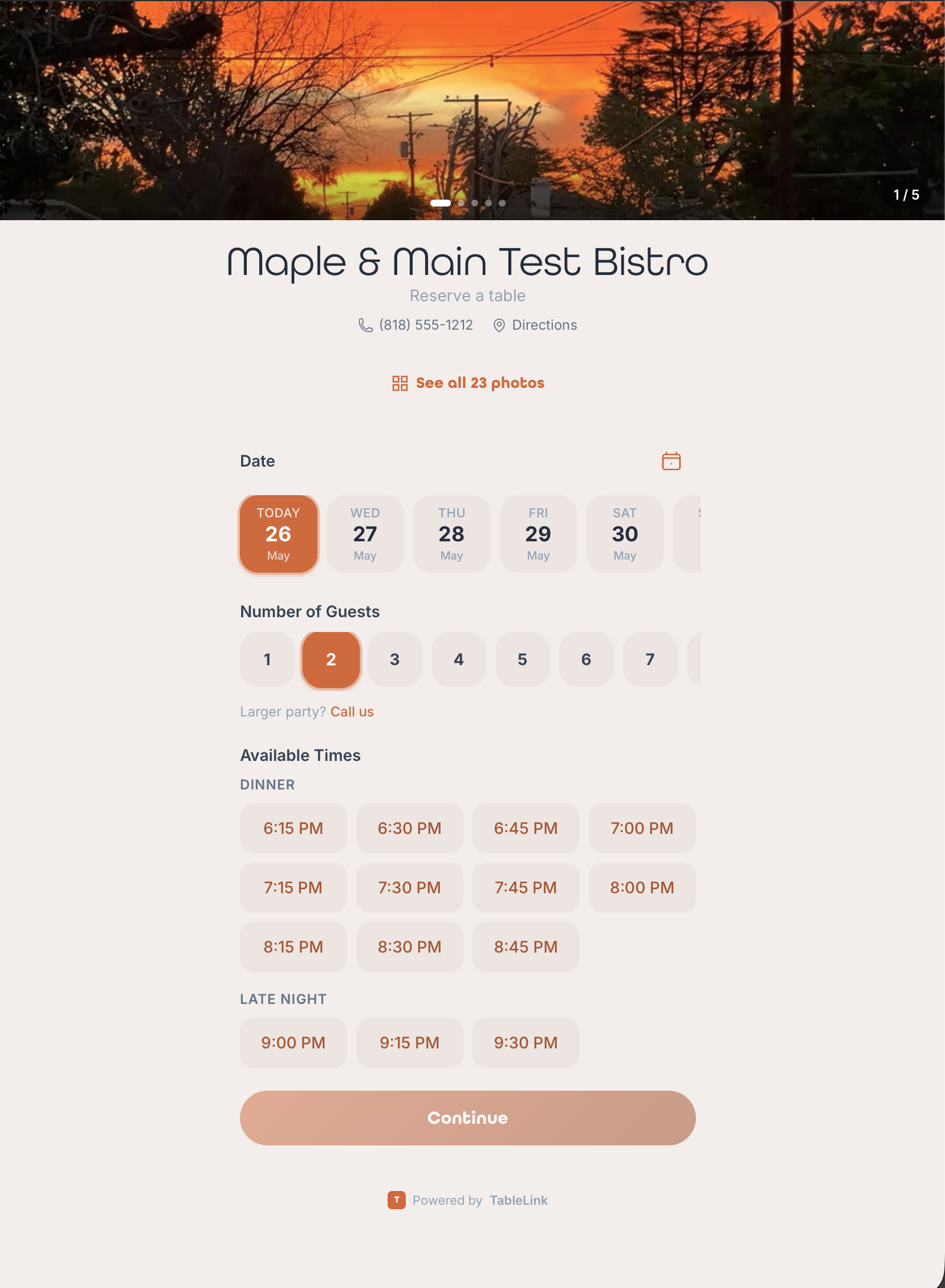TableLink screenshot